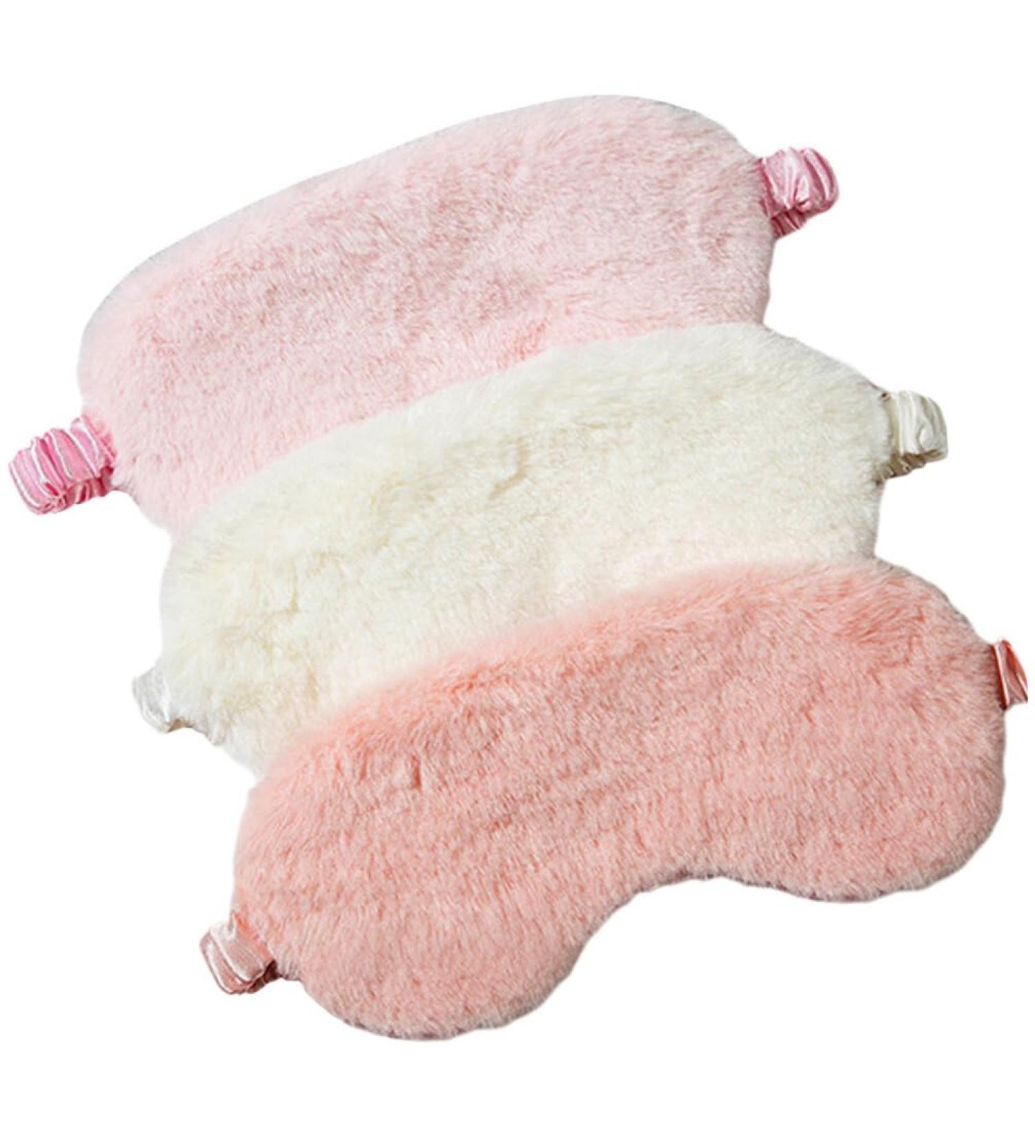 Fomiyes 6 StK plush eye mask Eyebinds for the trip Nocturnal eye protection covers Eye masks made of artificial fur Face-eyes cover practical eye protection child cotton at night
