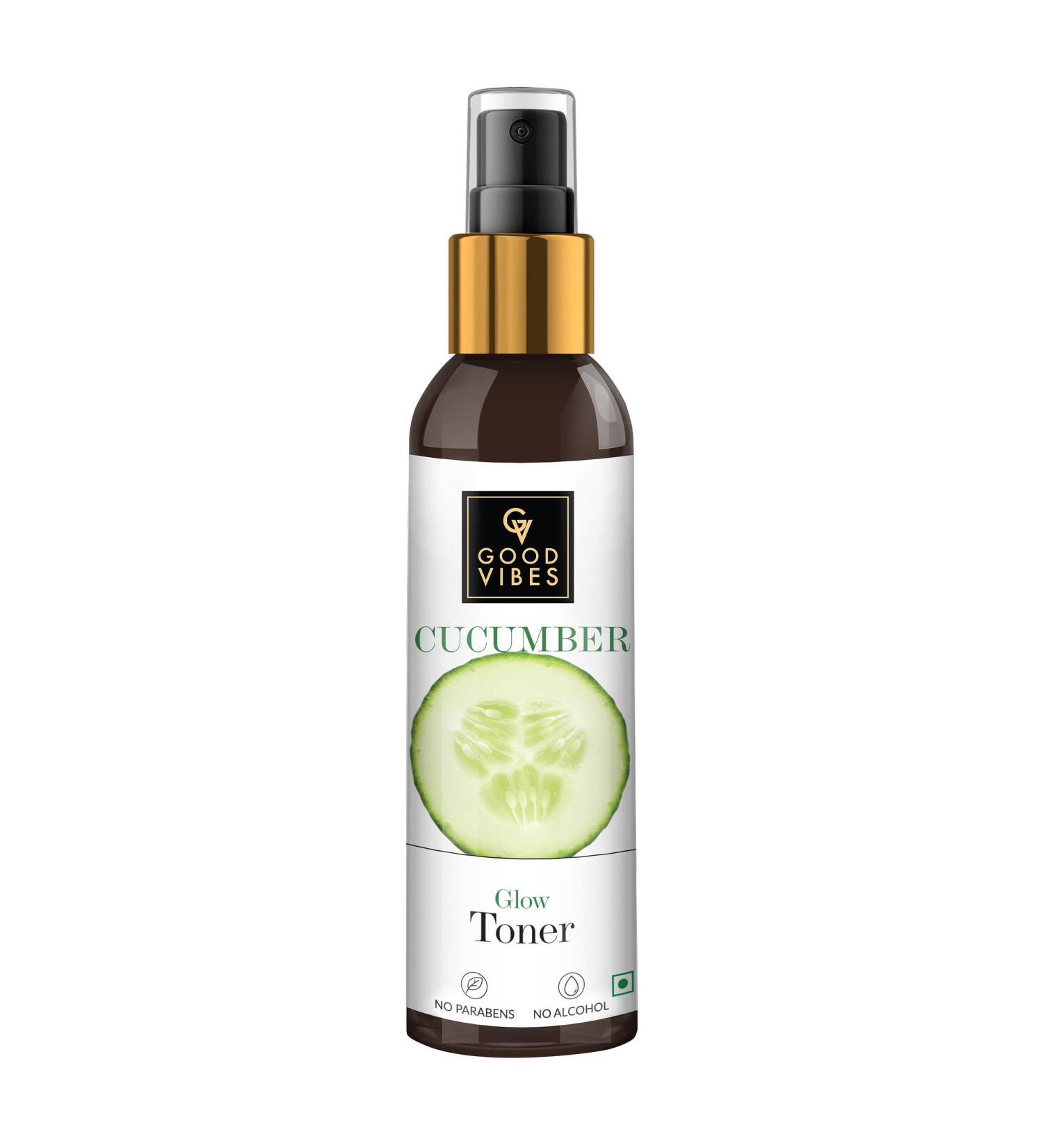 Good Vibes Cucumber Glow Toner - Natural Hydrating Face Spray for All Skin Types | Pore Tightening Alcohol-Free Paraben-Free Sulfate-Free (200ml - Buy Online on GoSupps.com