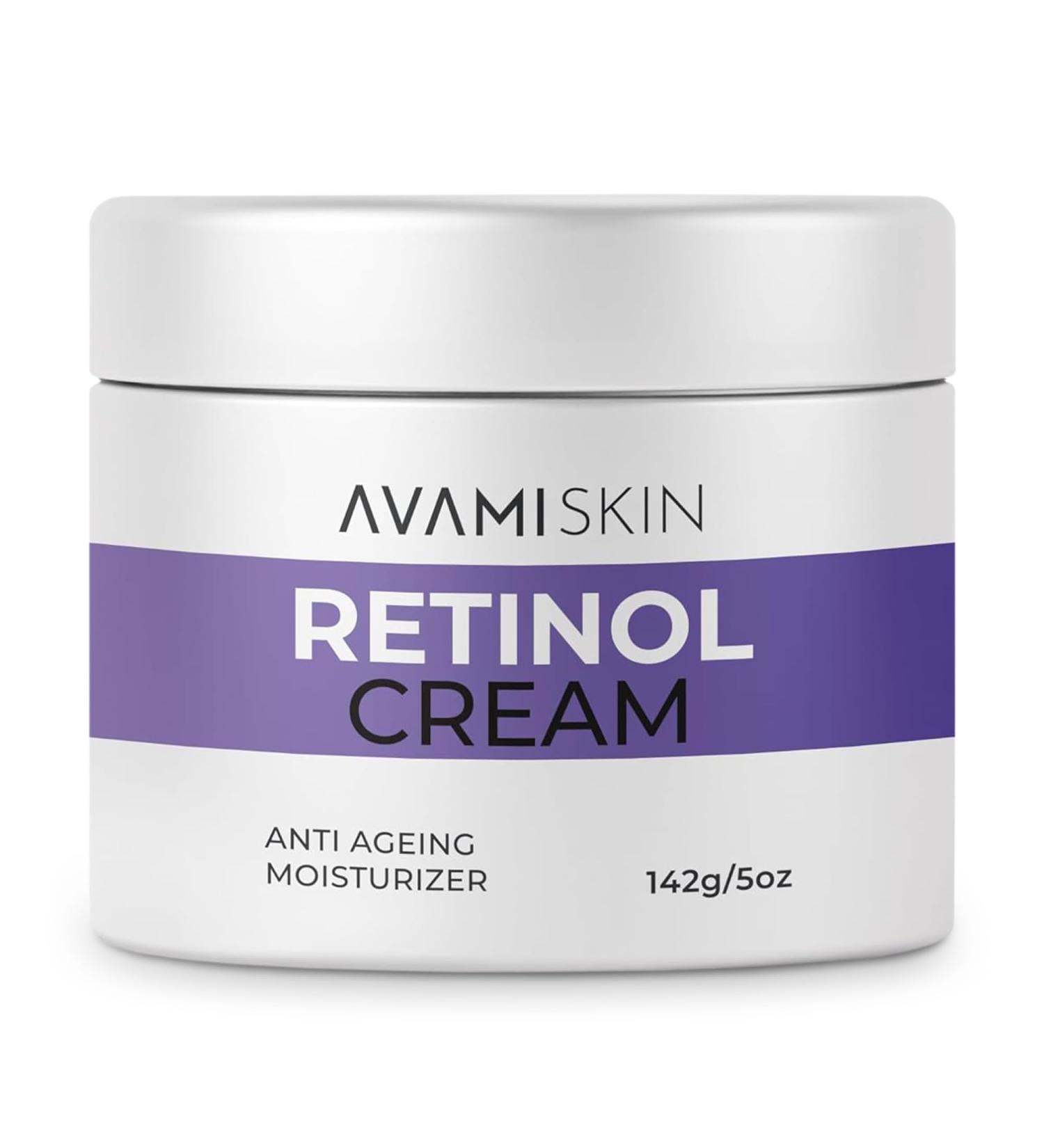 SKIN Retinol Cream - Anti-Aging Eye Face & Neck Moisturizer for Men & Women | Tightening Fine Lines & Wrinkles | 142g/5oz - Buy Online on GoSupps.com