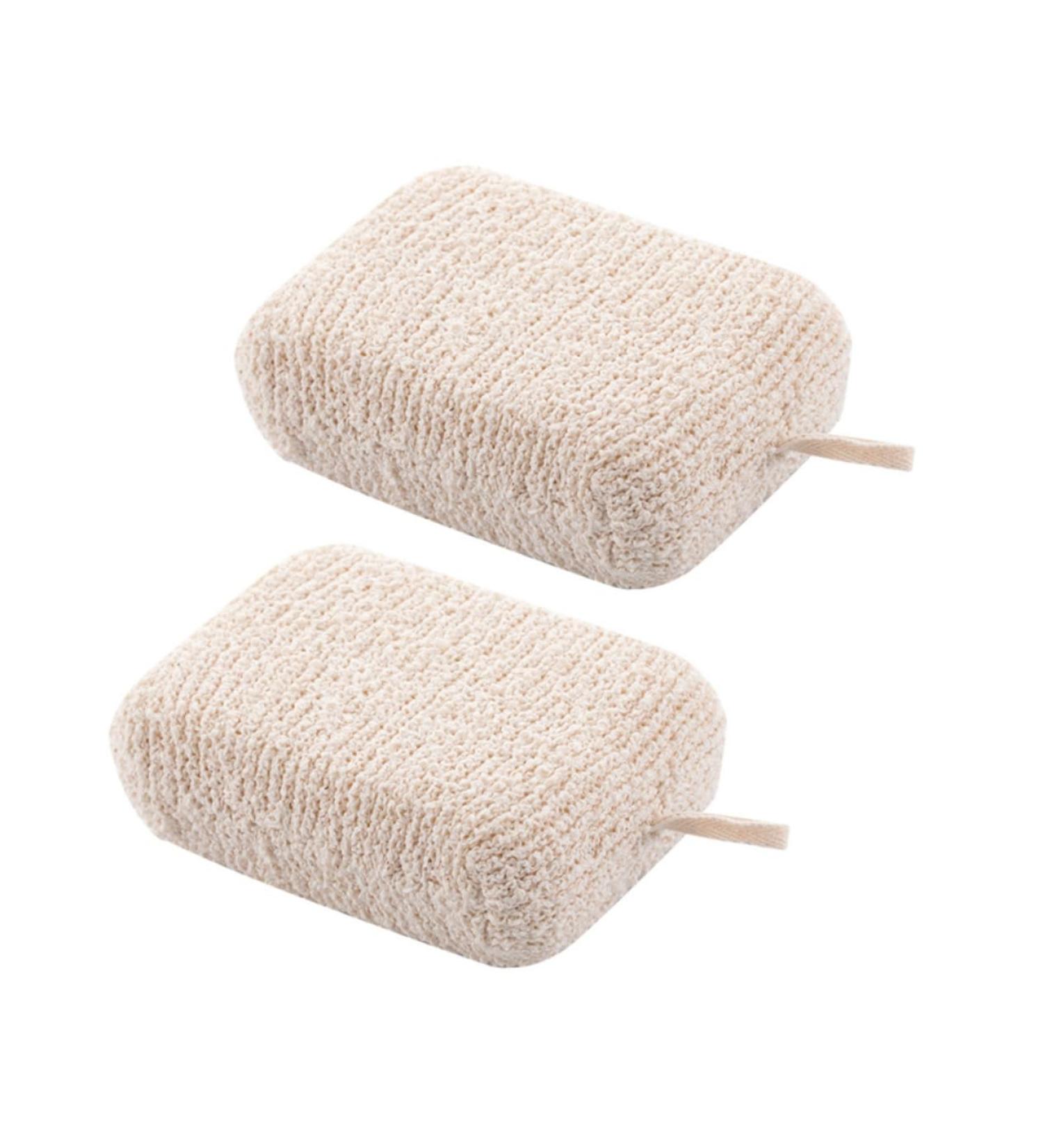 Zerodeko 2pcs Moisturizing Loofah Bath Balls - Exfoliating Sponge for Kids & Adults - Ideal Shower Pouf & Back Scrubber - Beige 1 Count - Buy Online on GoSupps.com