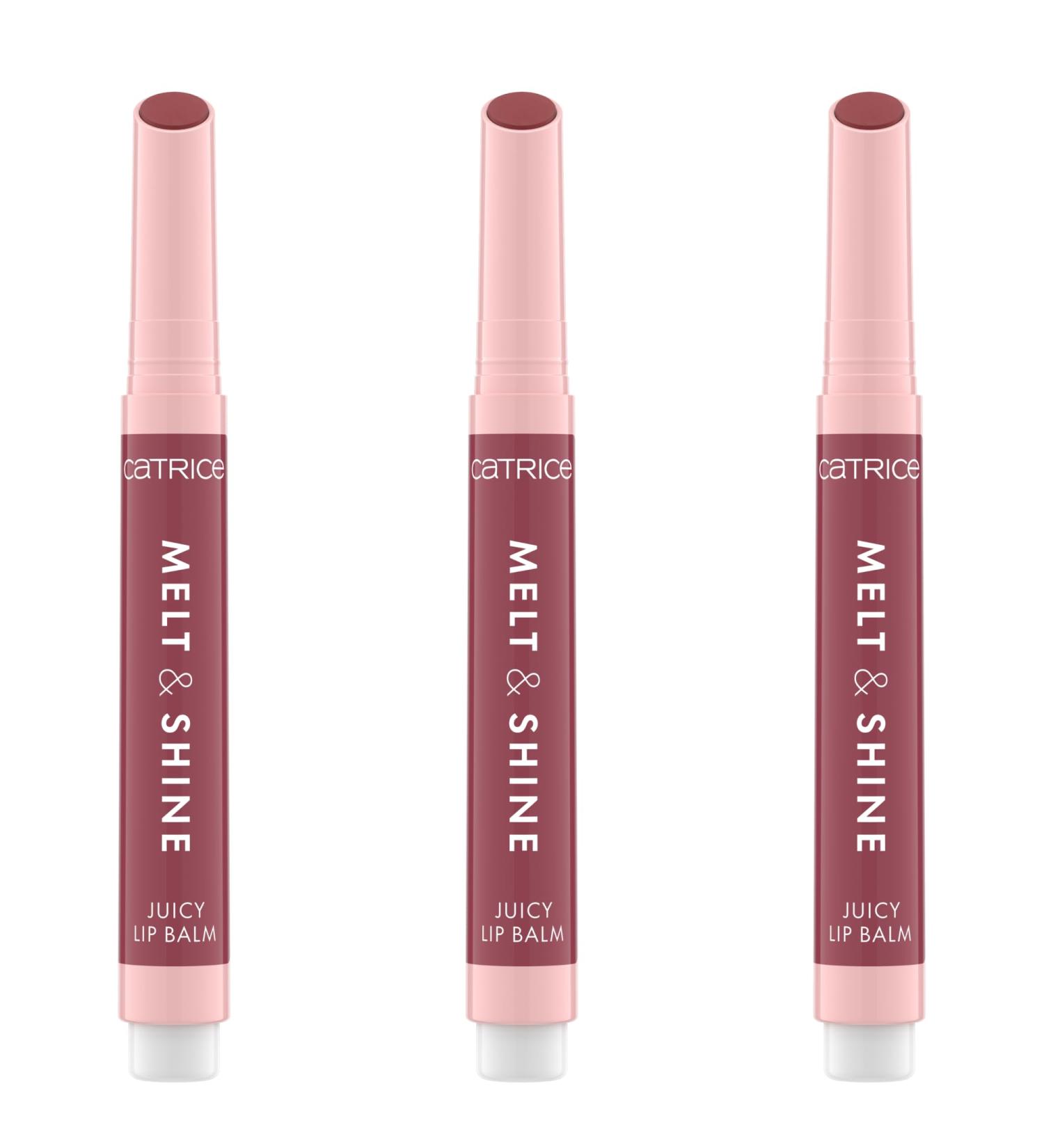 Catrice Melt & Shine Juicy Lip Balm No. 030 - Vegan Moisturizing & Glossy 3-Pack | Oil-Free Paraben-Free & Nanoparticle-Free | Bright Nude Shades - Buy Online on GoSupps.com