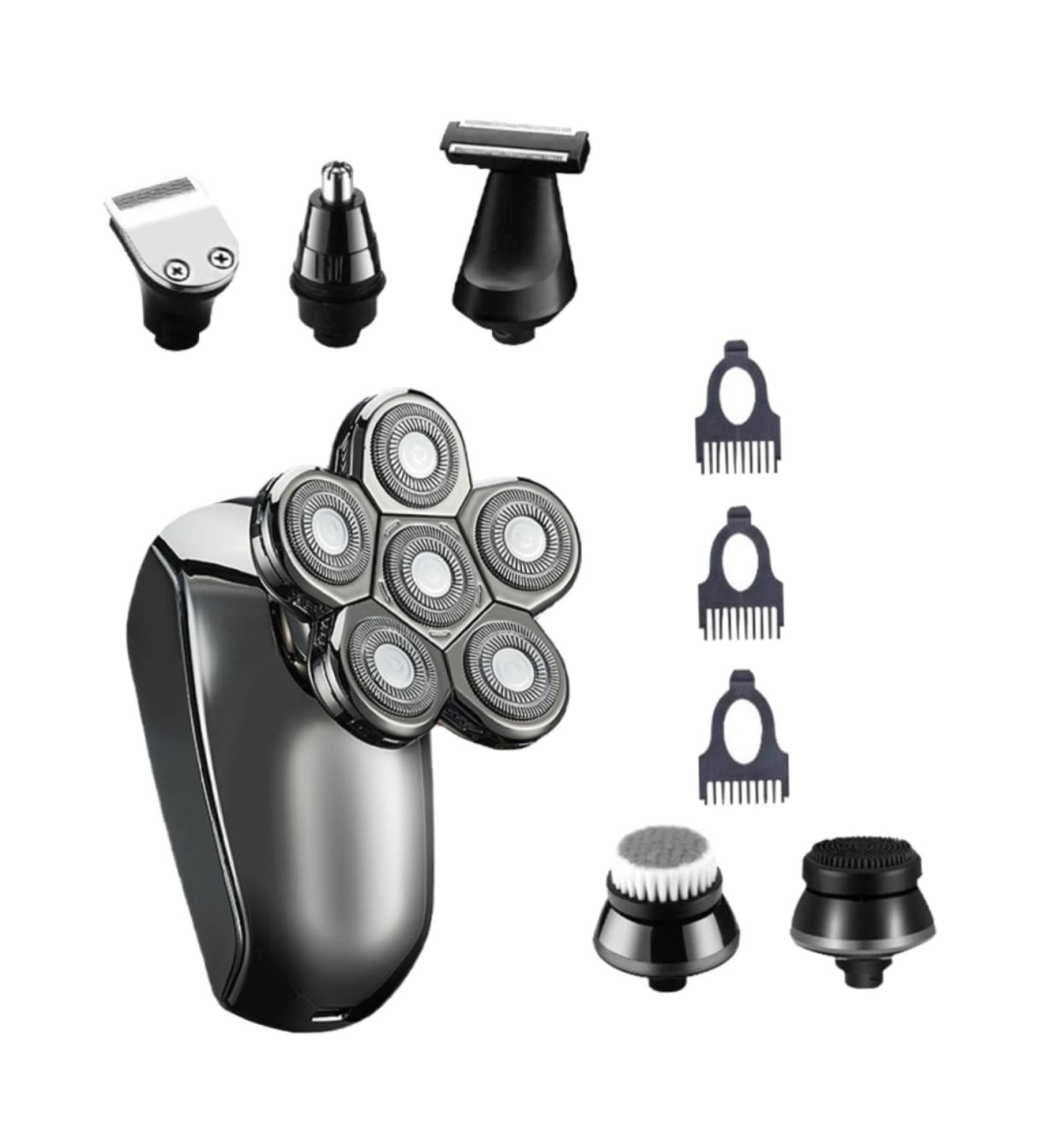 Buy 2 Sets Electric Shaver for Men - Rechargeable Beard Razor with 6 Heads | International Shipping Available - Buy Online on GoSupps.com