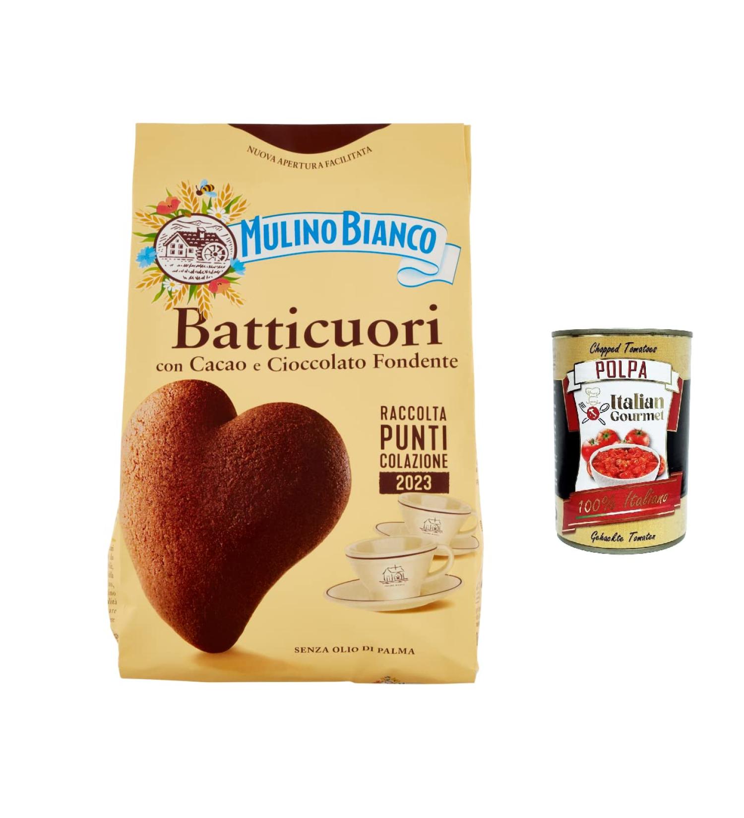  Italian Gourmet E.R. Mulino Bianco Batticuori Lot of 12 cocoa sands 350 g + pulp 400 g - Buy Online on GoSupps.com