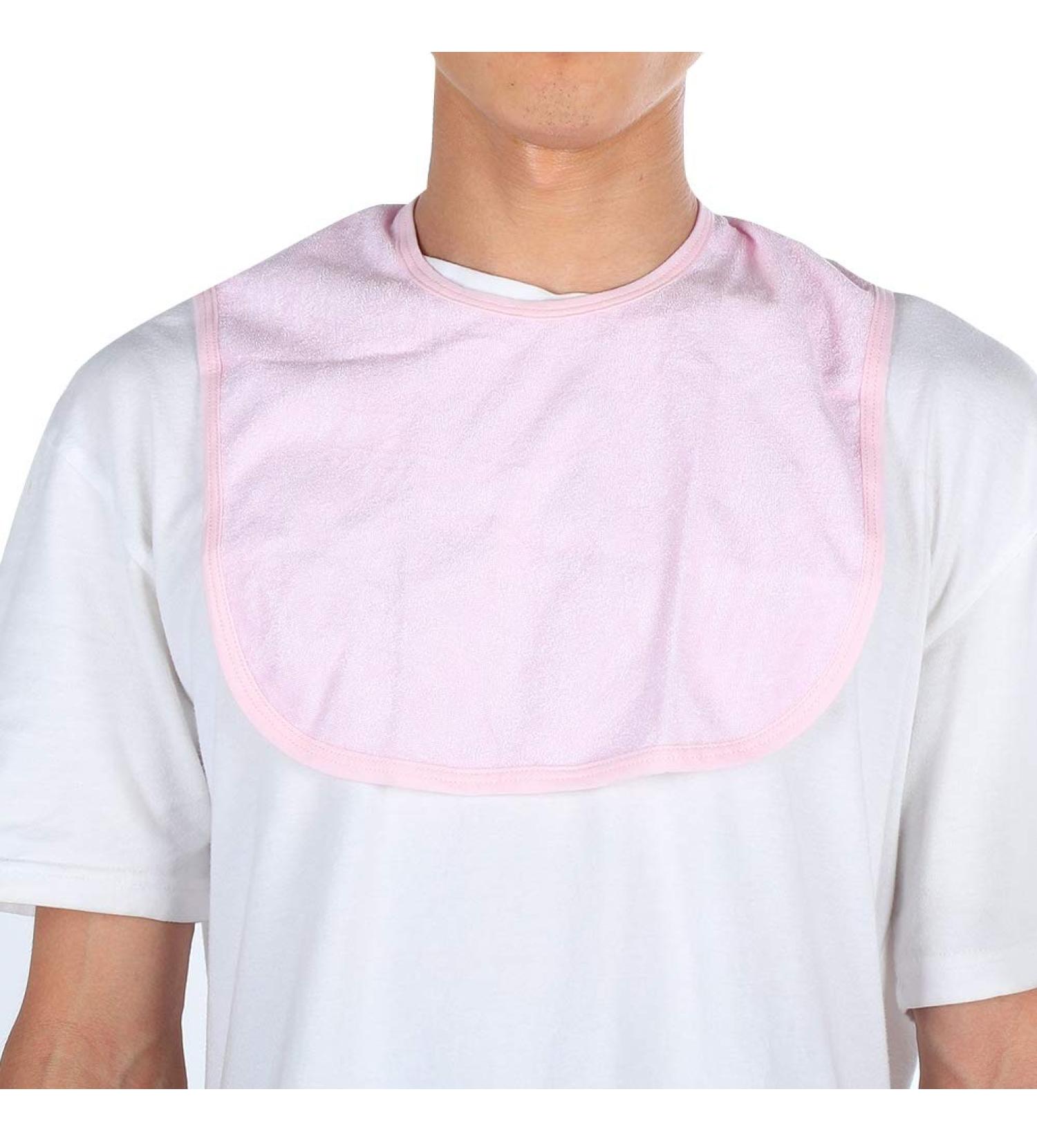  Mealtime Bib Elderly Bib Skin-friendly Breathable Waterproof Adjustable Belt for(Light pink 31 * 42) - Buy Online on GoSupps.com