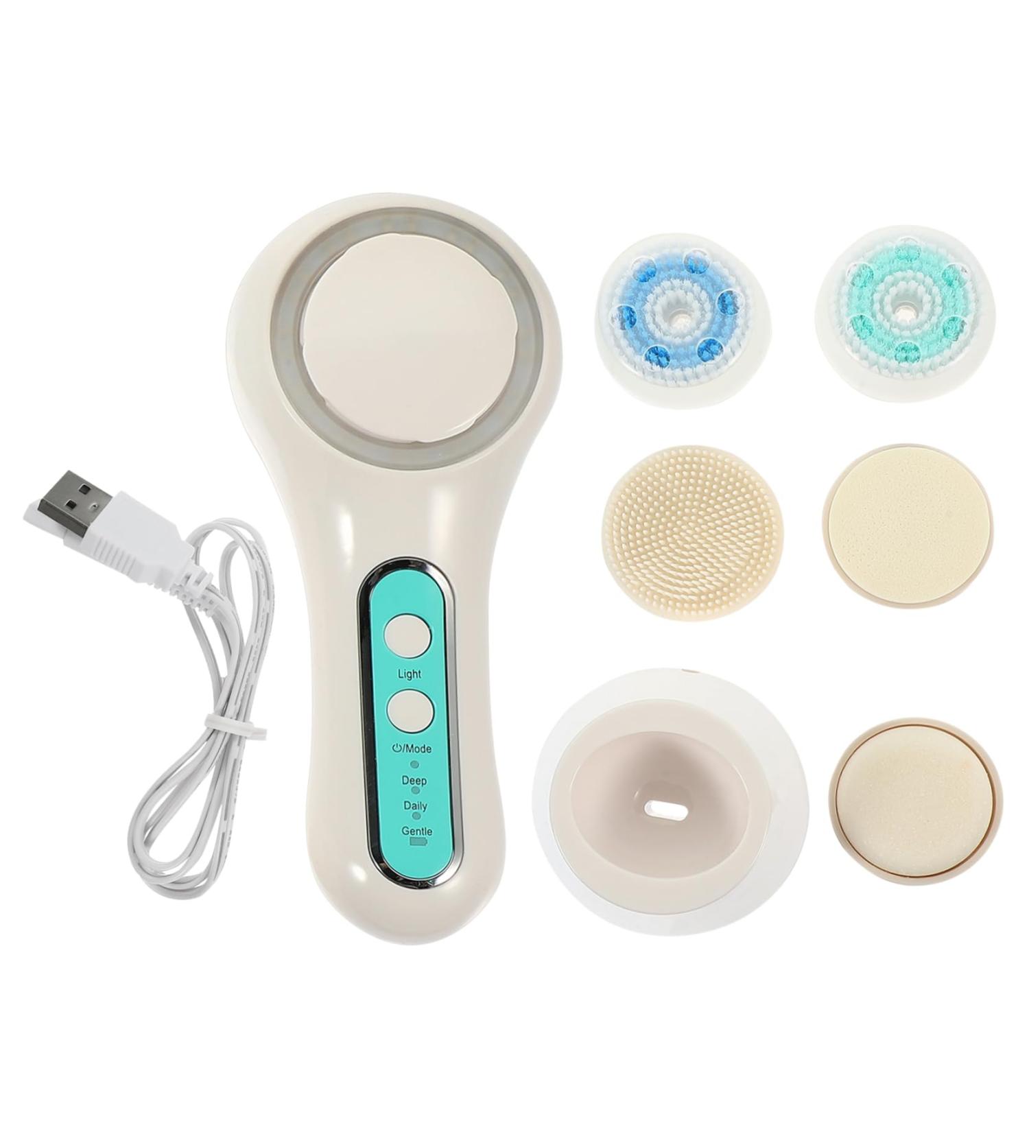 Didiseaon 1 Set Facial Cleansing Brush Facial Scrub Brush Facial Scrubber Exfoliator Brush Gold Fascinators for Women Rotating Cleaning Brush Home Facial Cleaner Washbasin Face Abs - Buy Online on GoSupps.com