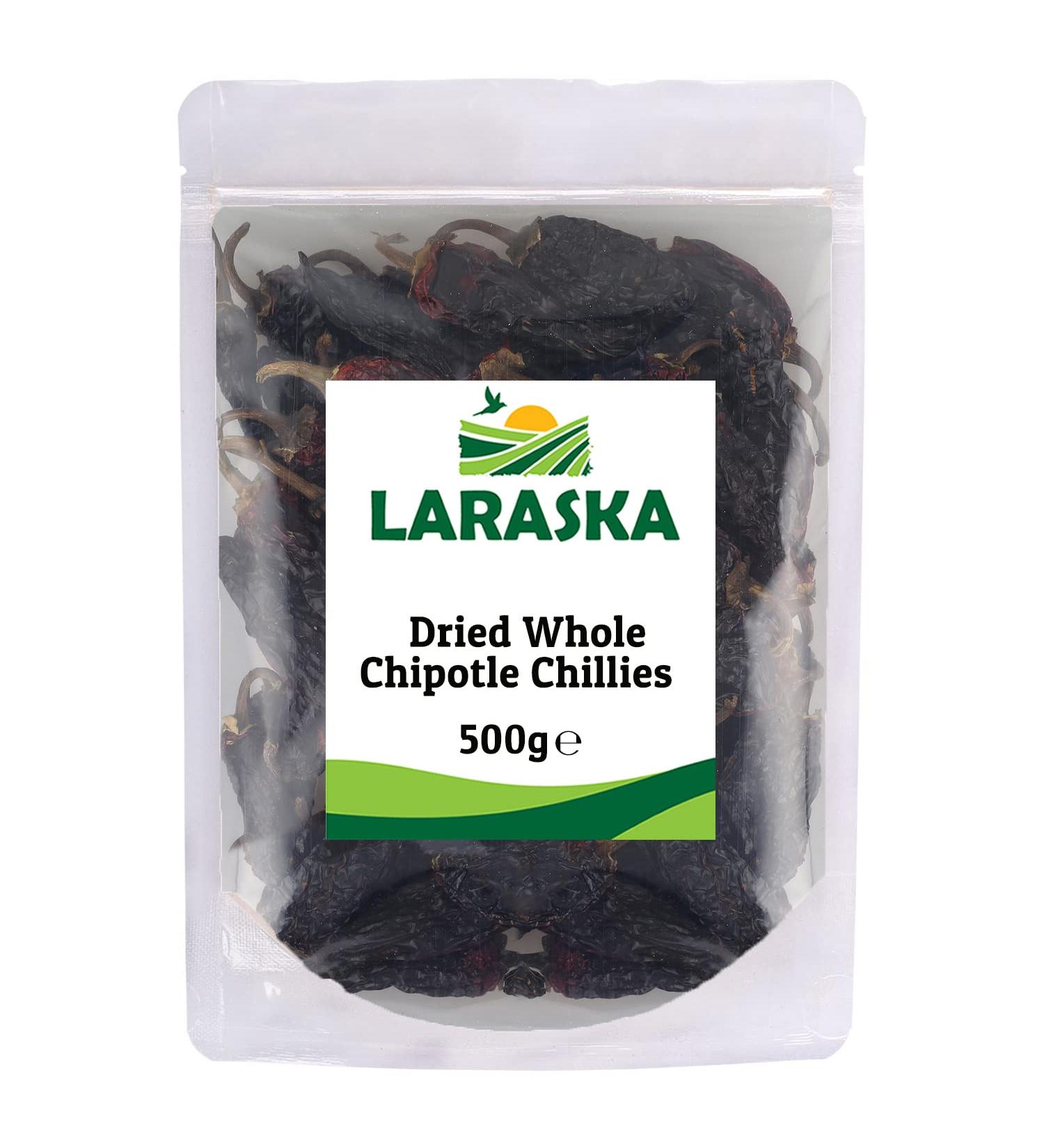 Whole Chipotle Chillies 500g - Great for Mexican Soups Barbeque Sauces Stews and Beans Premium Quality