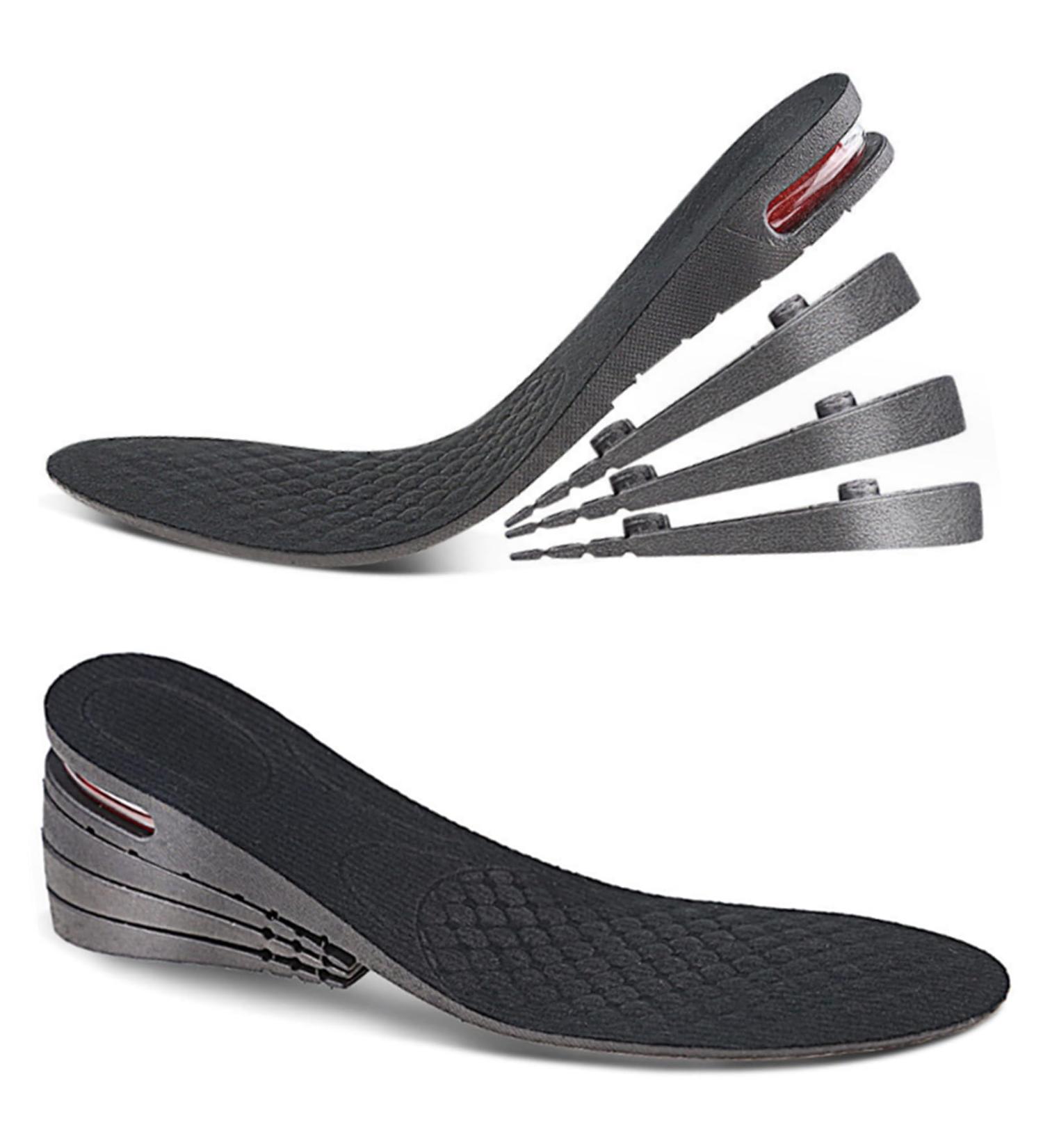 Height Increase Insoles 4 Layers - 1.2 to 3 Inches Shoe Lifts for Men & Women | Breathable Non-Slip Heel Pads with Air Cushion - Buy Online on GoSupps.com