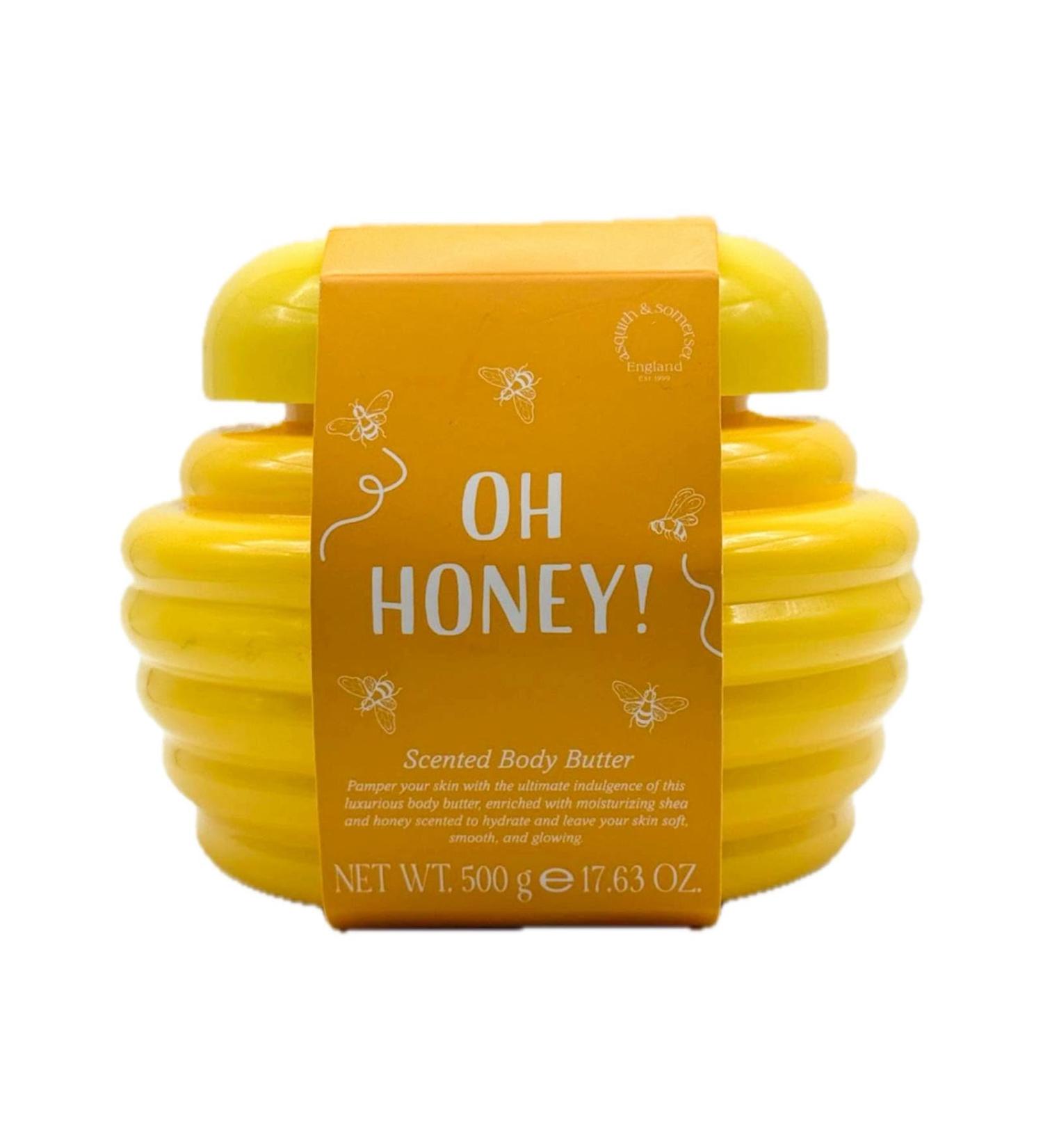 Asquith & Somerset Oh Honey! Scented Body Butter with Shea Honey Fragrance Moisturizing Skin Care 500g/17.63 oz
