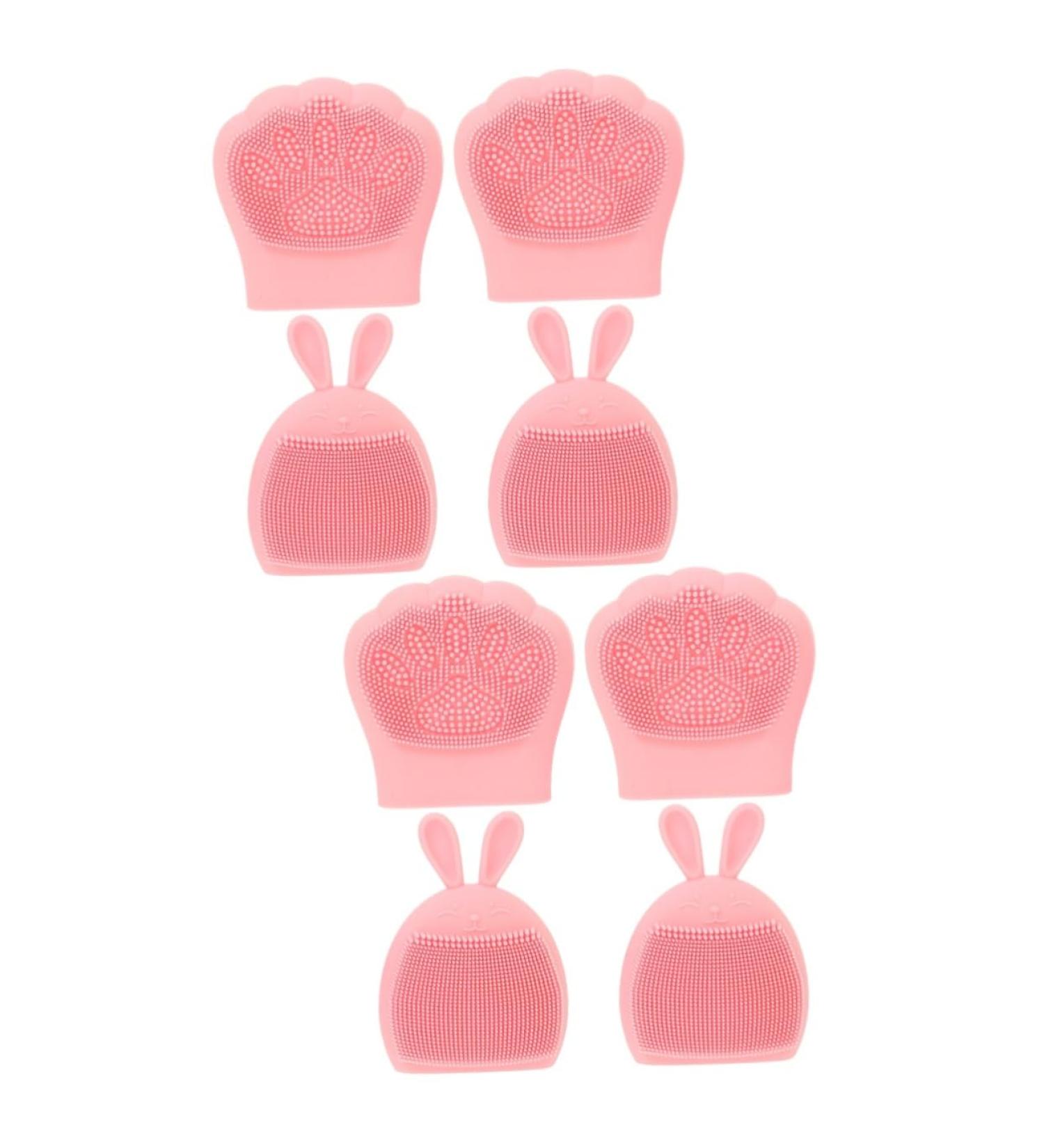 FOMIYES 8 Pcs Rabbit Ears Facial Brush Face Cleaner Face Massager Hand Held Massager Handheld Massagers Facial Cleansing Brush Facial Cleaning Brush Pore Brush Household Miss Silica Gel Light Pinkx2pcs 7.5x7.5cmx2pcs - Buy Online on GoSupps.com