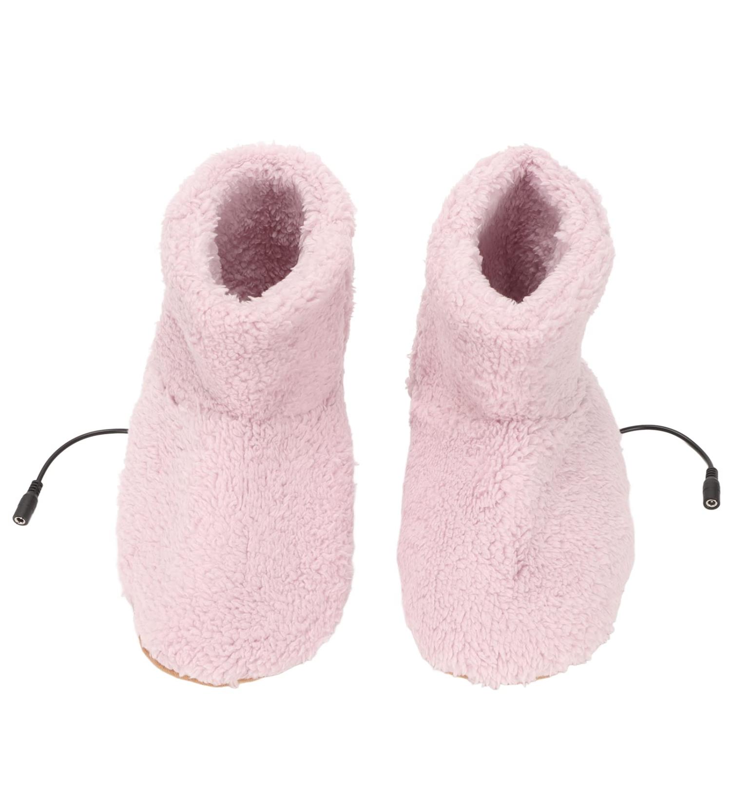 USB Heated Foot Warmers - Soft Plush Winter Boots for Ultimate Comfort | Pink - Buy Online on GoSupps.com