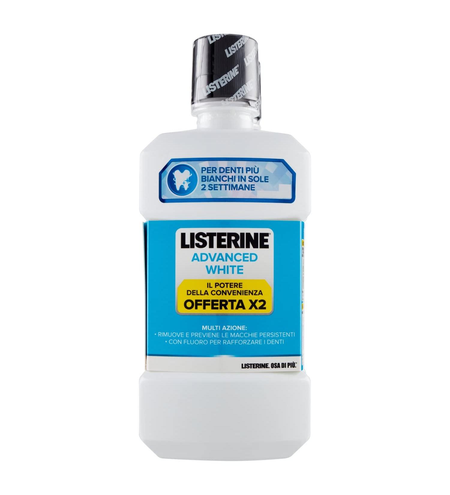  Listerine Listerine - Advanced white 2 pieces (500 ml x 2) - Buy Online on GoSupps.com
