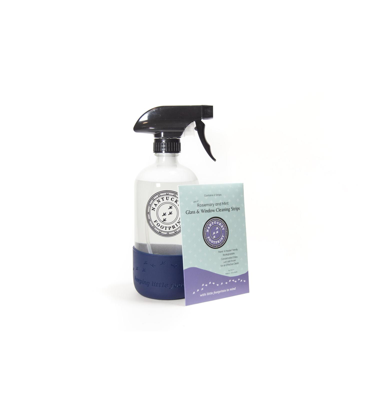 Glass & Window Cleaning Spray - 16 oz Just-Add-Water Solution | 2 Concentrated Cleaning Strips + Reusable Spray Bottle | Eco-Friendly & Effective - Buy Online on GoSupps.com