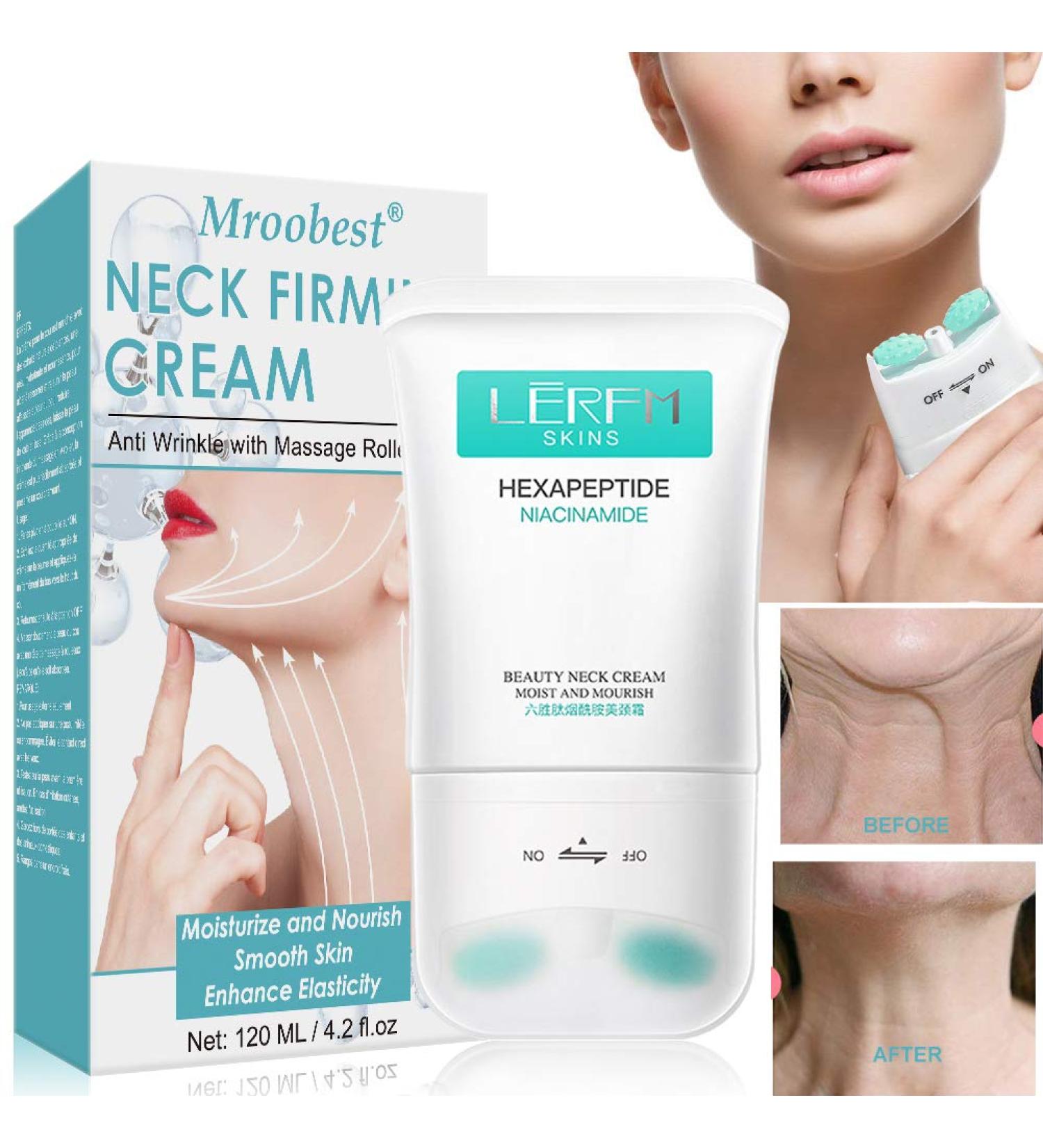 Neck Firming & Tightening Cream for Anti-Aging, Wrinkles, Double Chin & Turkey Neck - Skin Tightener & Crepe Skin Repair - Buy Online on GoSupps.com