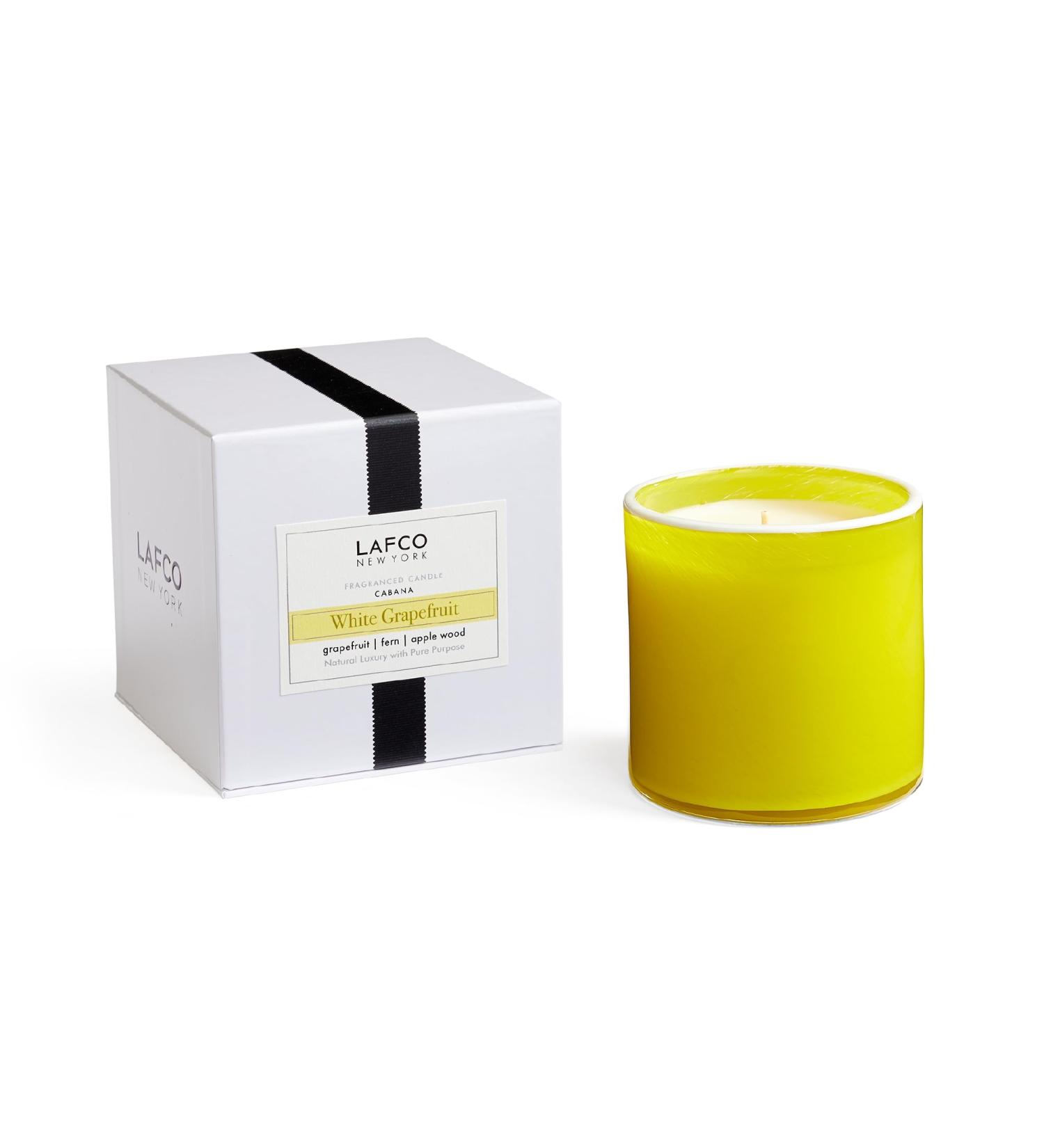 LAFCO New York Signature Candle - White Grapefruit Scent 15.5 oz 90-Hour Burn Time Reusable Hand Blown Glass - Made in the USA - International Shipping Available - Buy Online on GoSupps.com