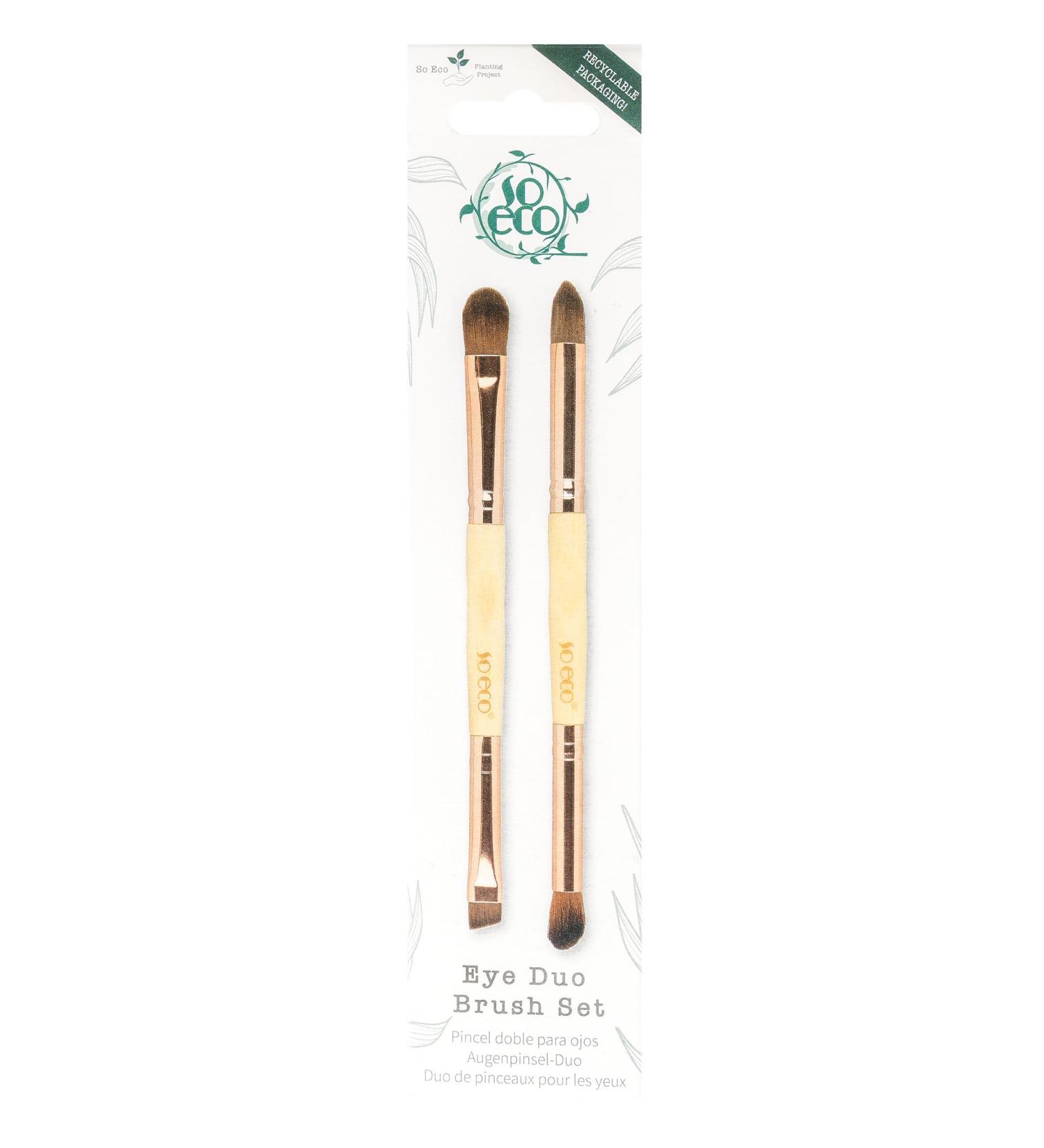 So Eco Eye Duo Brush Set Eco-Friendly Makeup Brushes for Stunning Eye Looks | Worldwide Shipping - Buy Online on GoSupps.com
