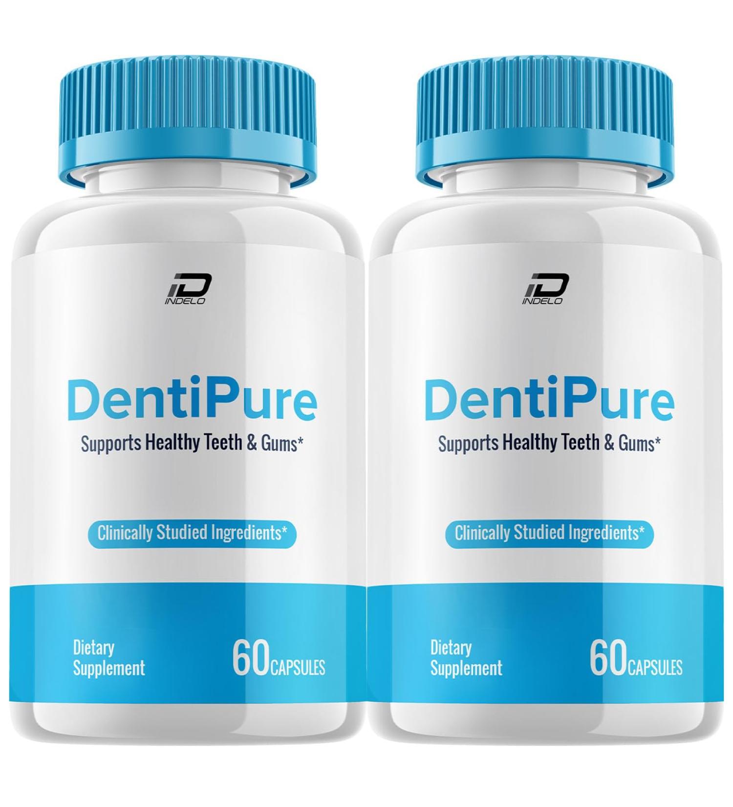 Dentipure Dental Support Capsules Denti Pure Pills Supplement with Oral Formula Dental Health Pills Reviews (2 Pack - 120 Capsules)