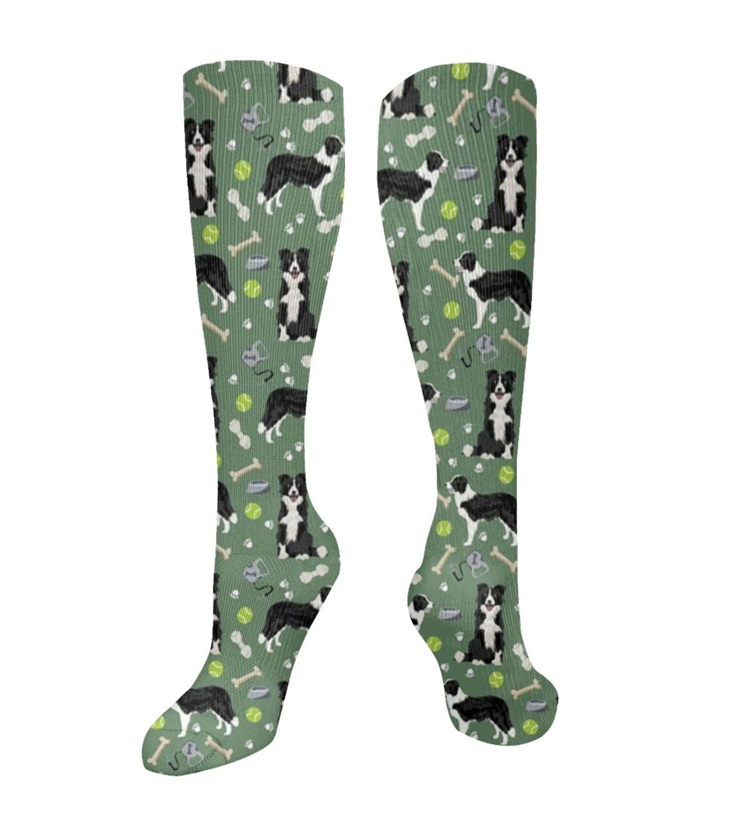 Border Collie Tennis Balls & Compression Socks for Optimal Blood Circulation | 15-20 mmHg Support for Running & Cycling - Buy Online on GoSupps.com