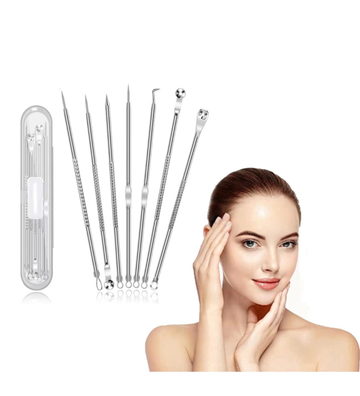 Comedone Blackhead Remover Set Blackhead Remover with Box Set of 7 Double-Sided Blackhead Remover Made of Stainless Steel. Acne Whiteheads Blackhead Remover Kit for All Skin Types - Buy Online on GoSupps.com