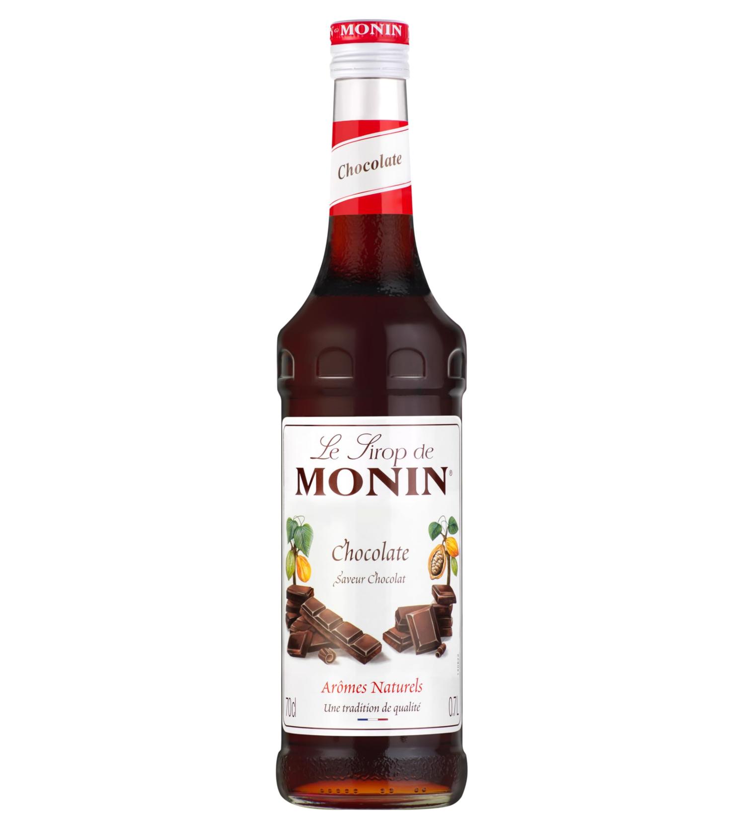 MONIN Premium Chocolate Syrup 700ml - Vegan-Friendly, Allergen-Free, 100% Natural - Ideal for Coffee and Cocktails - Buy Online on GoSupps.com