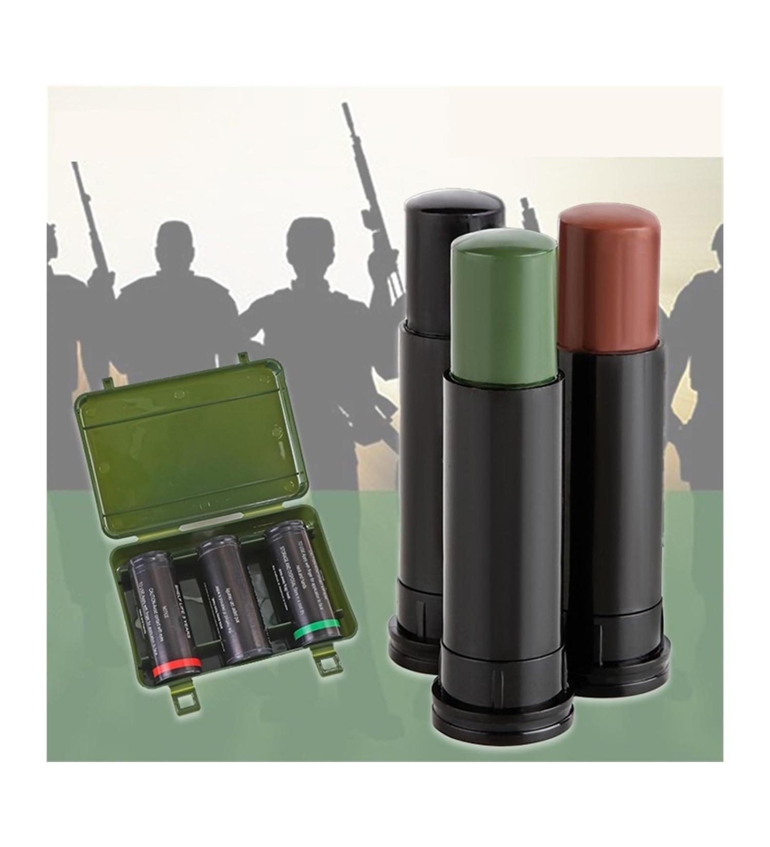 Professional Face Painting Kit - 3-Color Outdoor Body Paint Camouflage Oil Set for Creative Art - Buy Online on GoSupps.com