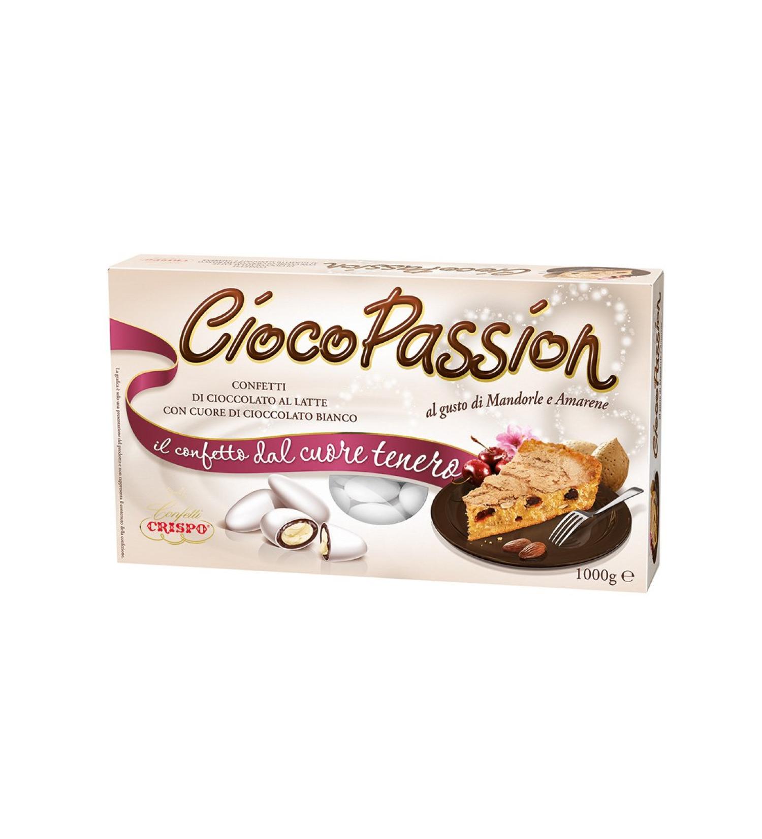 CRISPO Crispo Confetti Cioco Passion Mandorle et Amarene - Couleur blanche - 3 paquets de 1 kg 3 kg