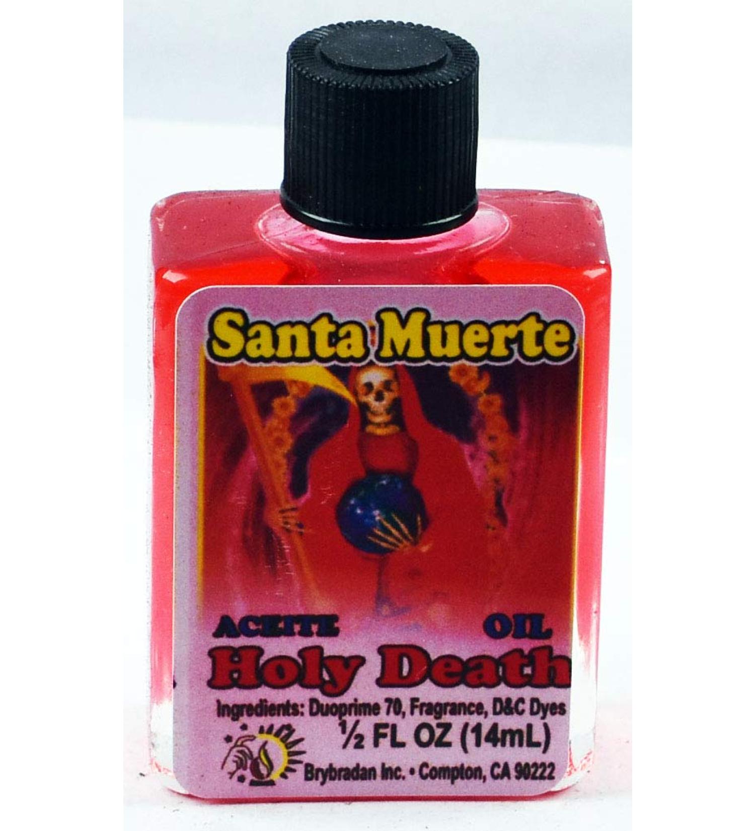 6 PIECES BRYBRADAN HOLY DEATH OIL RED SANTA MUERTE ACEITE ROJO 1/2 FL OZ 14.7ML