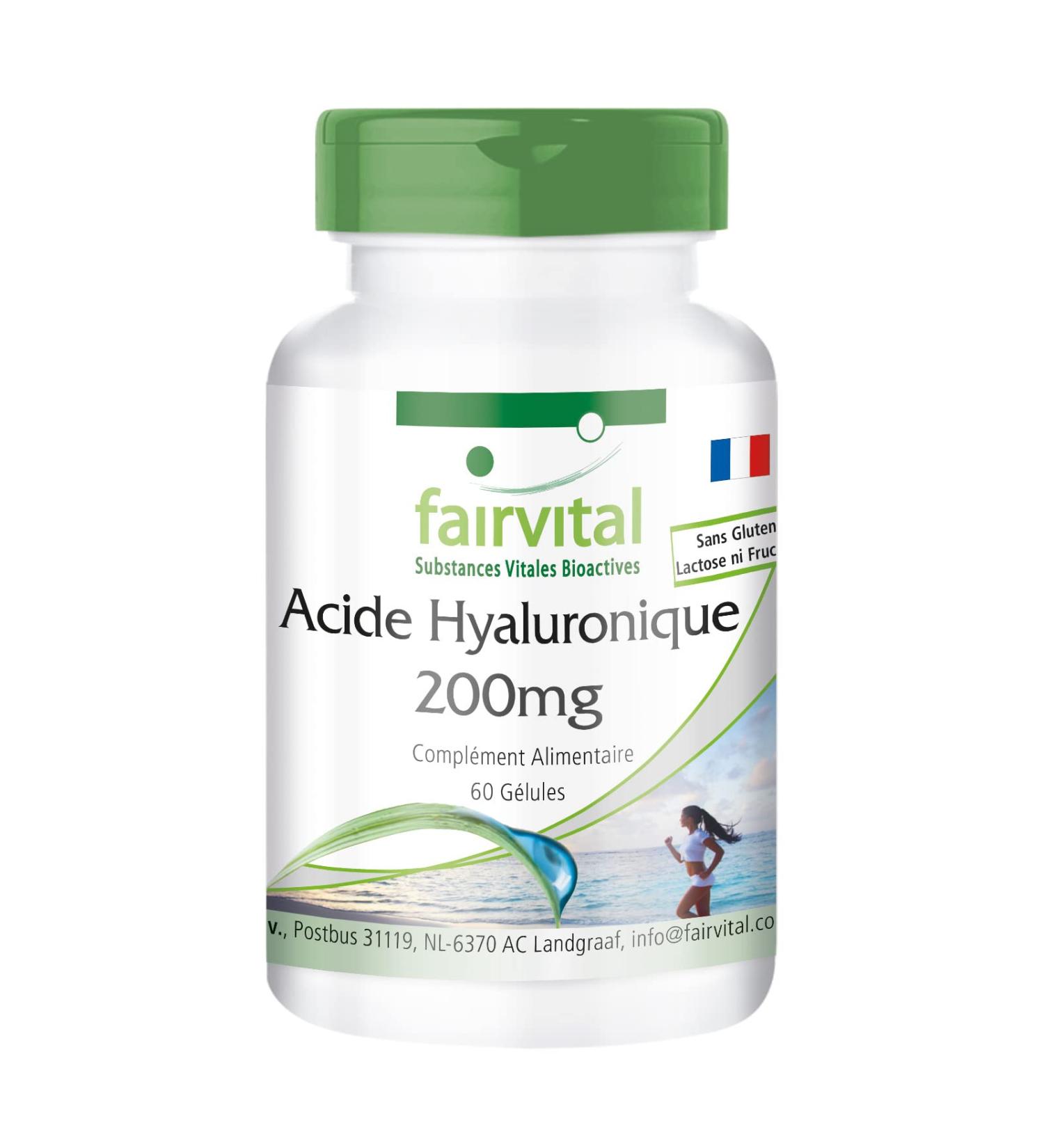 Fairvital | Hyaluronic Acid 200mg - VEGAN - Highly Dosed - 60 Capsules - Buy Online on GoSupps.com