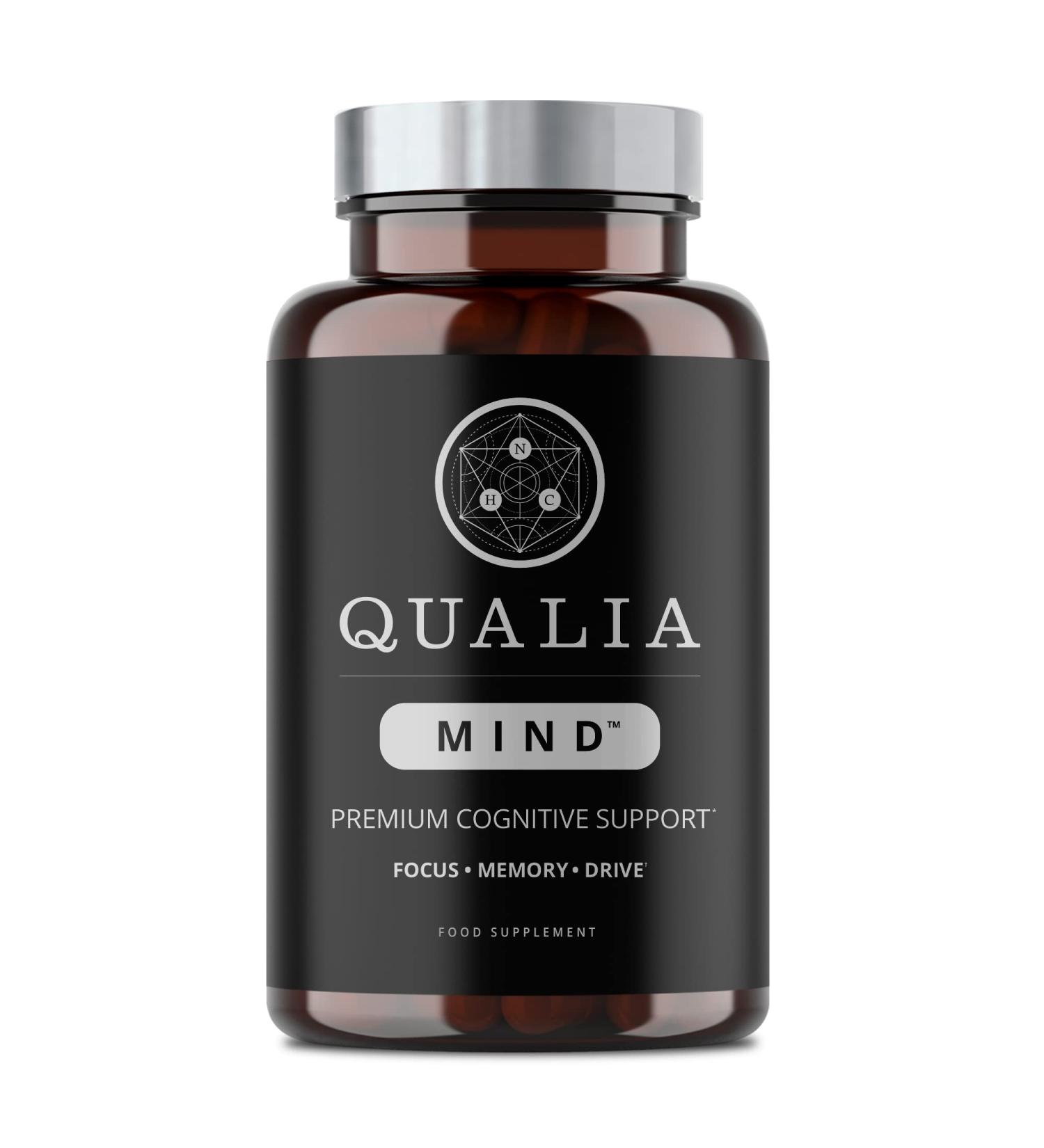 Qualia Mind Nootropics | Top Brain Supplement for Memory Focus Mental Energy and Concentration with Ginkgo biloba Alpha GPC Bacopa monnieri Celastrus paniculatus DHA & More.(154 Ct)