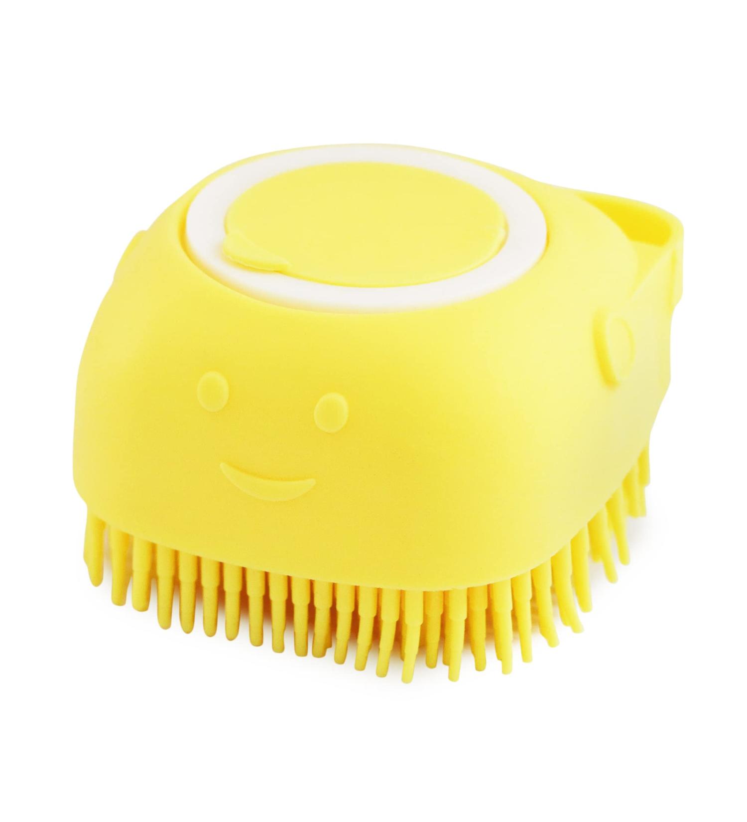 Jacobs Silicone Dog & Cat Bath Brush Scrubber - Shampoo Dispensing, Massage & Deshedding Tool for Sensitive Skin - Grooming Comb for Short & Long Haired Pets - Buy Online on GoSupps.com
