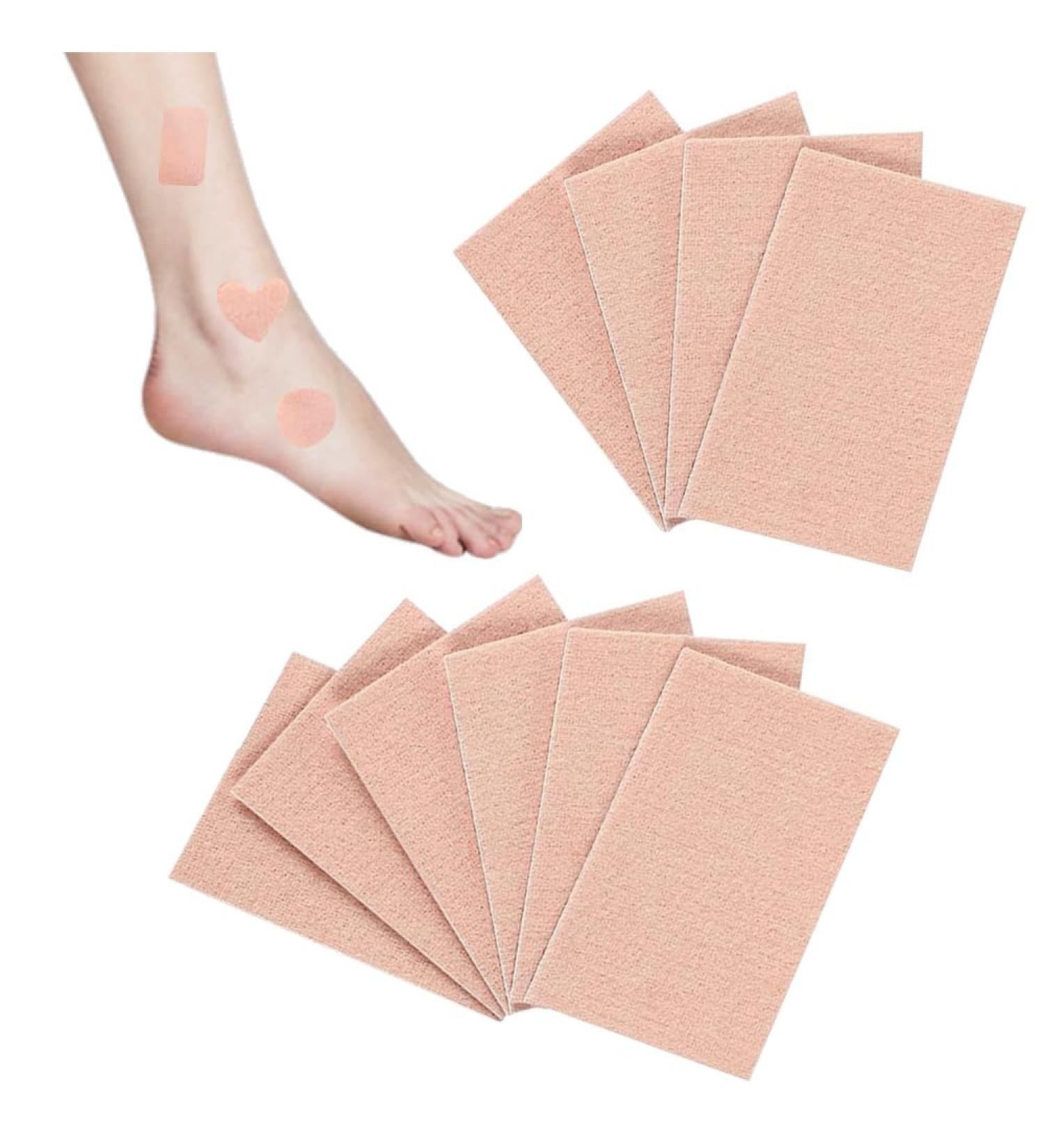 10 Sheets Moleskin Tape for Foot Blister Prevention - Adhesive Pads for New Shoes Protection - Friction Pain Heels Stickers - Nude Color - Buy Online on GoSupps.com