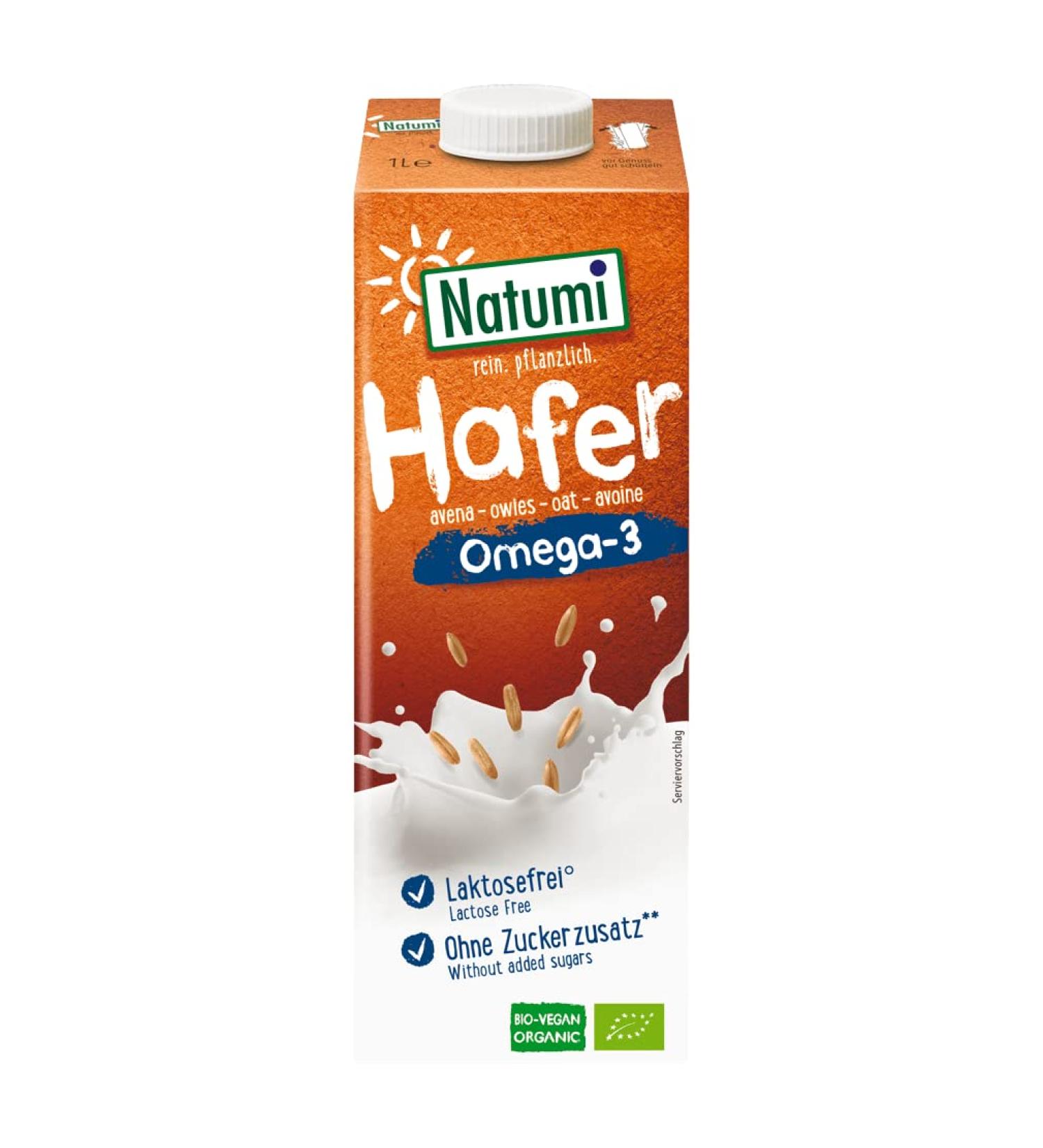 Natumi Organic Oat Omega-3 Drink Lactose-free Plant-based 8-pack (8 x 1l)