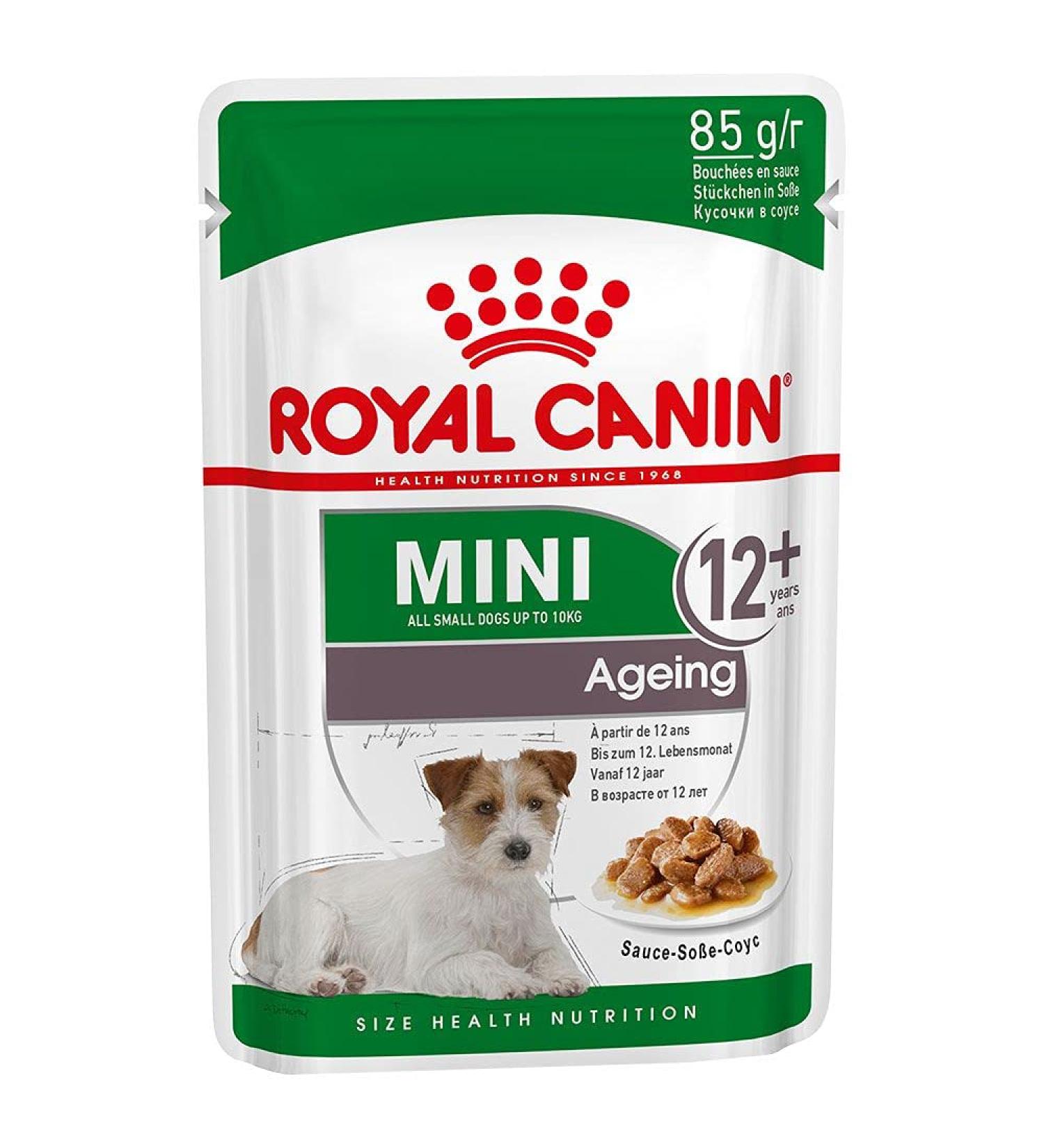 Royal Canin Mini Ageing Adult 12+ Wet Food Pouches 85g (Pack of 24)