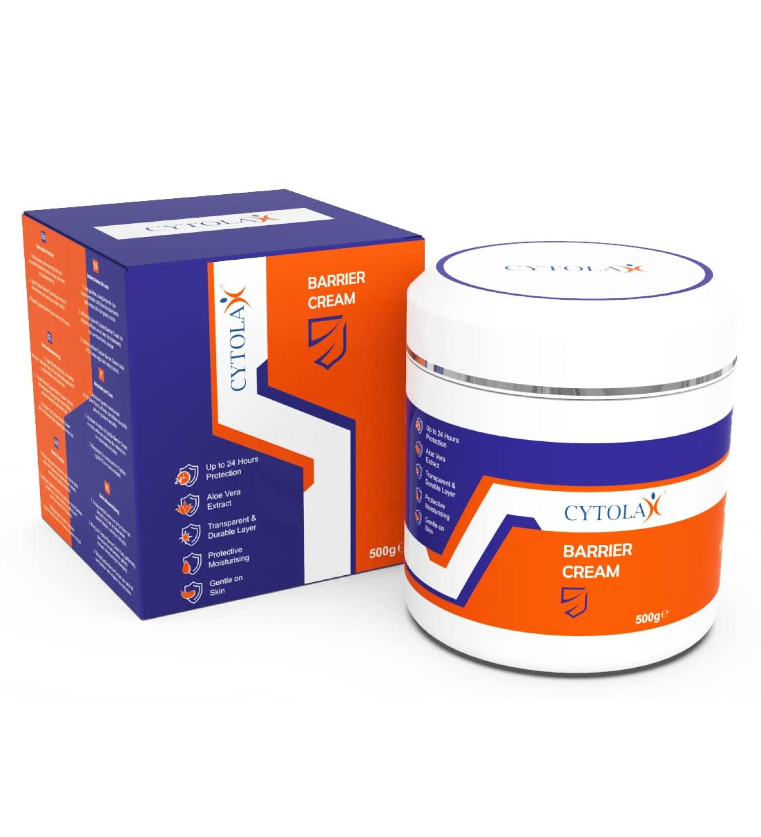 Cytolax Barrier Cream 500 g | 24-hour long-lasting protection | Prevents skin irritations and wounds | Improves the - Buy Online on GoSupps.com
