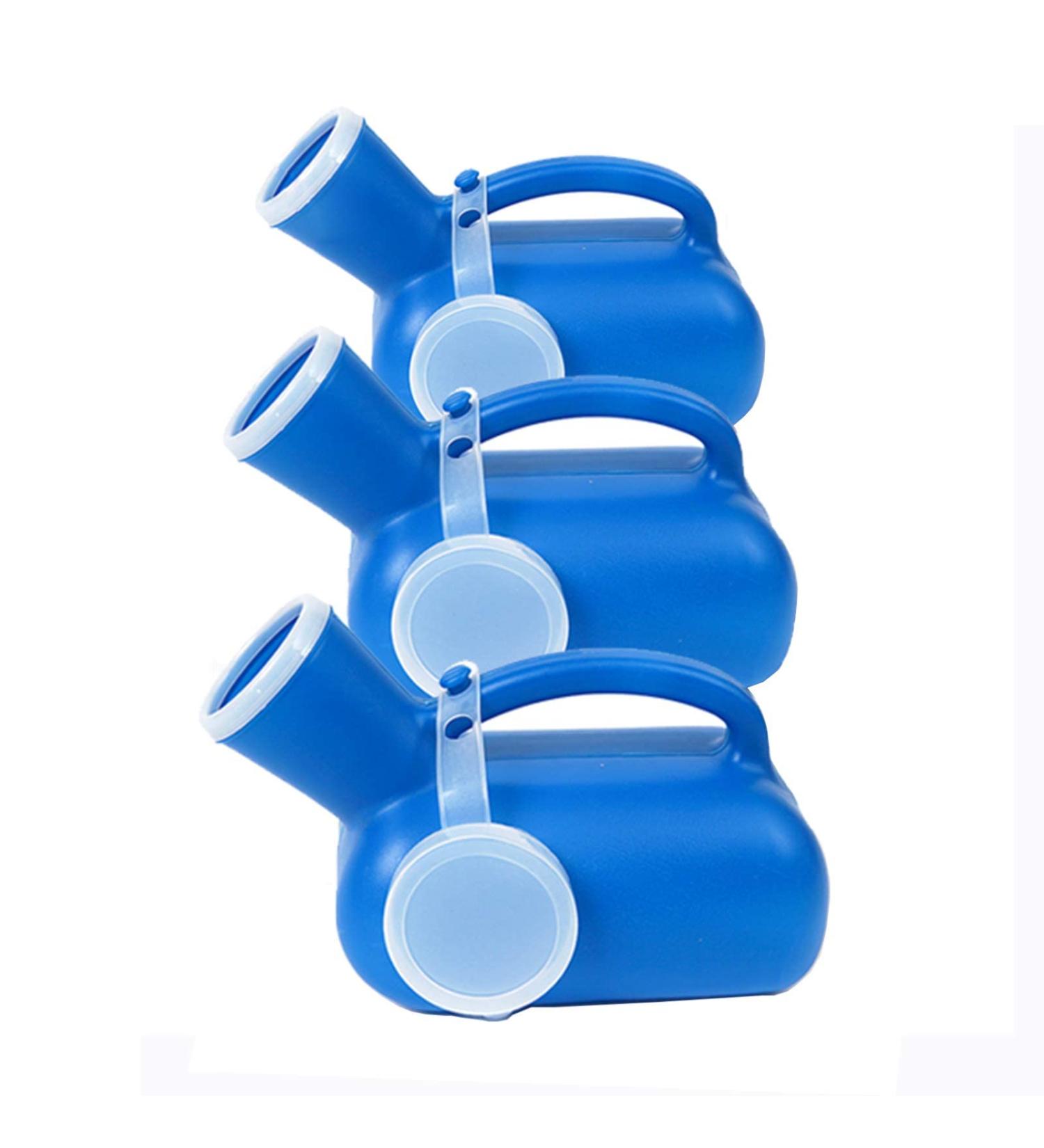 Home Comfort Urinals for Men 3pcs - Upgraded Thick Urine Bottles for Leak Proof Screw-On Lids - 1000ml Portable Urinal for Men - Bed Pan - Pee Bottles for Men Happy - Buy Online on GoSupps.com