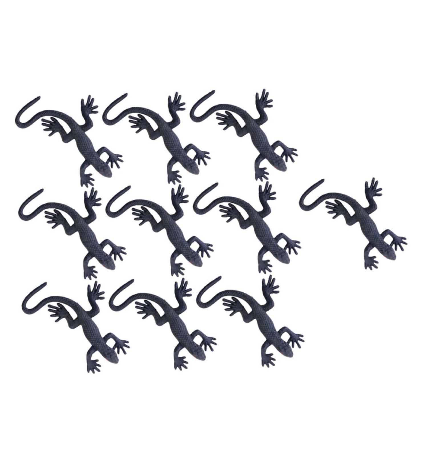 10-Pack Halloween Simulation Gecko Toys - Creepy Mini Gecko Party Props & Decorations (3.5x8cm) - Buy Online on GoSupps.com
