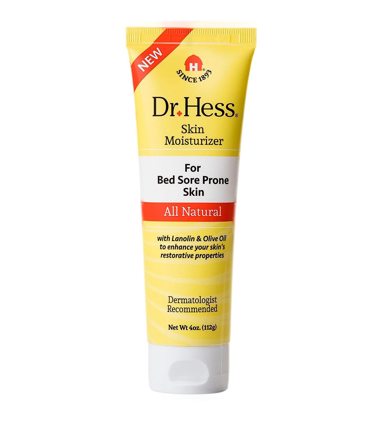 Dr. Hess Skin Moisturizer for Bed Sore Prone & Dry Skin, All Natural with Lanolin, Olive Oil, Jojoba Oil & Beeswax, Paraben & Sulfate Free, Hydrating Body & Face Cream, 4 oz For Bed Sore Prone Skin - Buy Online on GoSupps.com