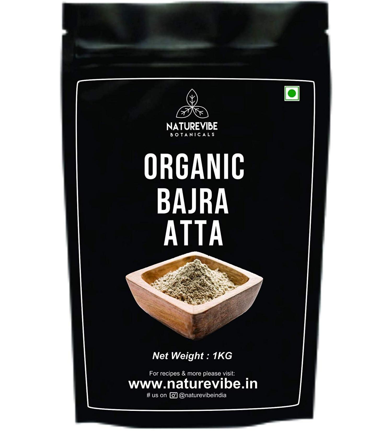 Naturevibe Botanicals Organic Bajra Atta - 1Kg - Buy Online on GoSupps.com