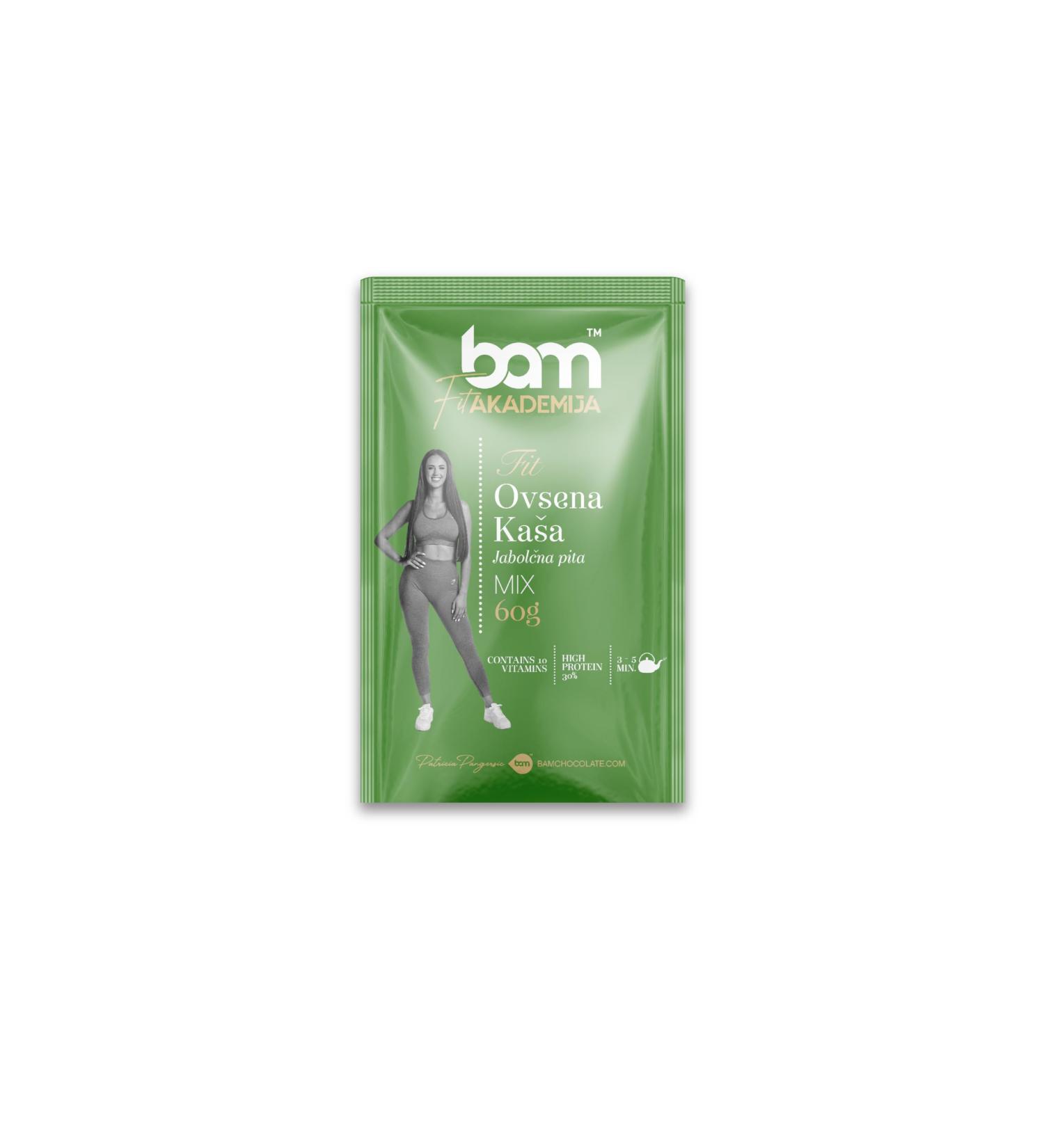 BAM Oatmeal Apple Pie Protein Porridge Healthy Breakfast Snack 1 x 60g Bag - Buy Online on GoSupps.com