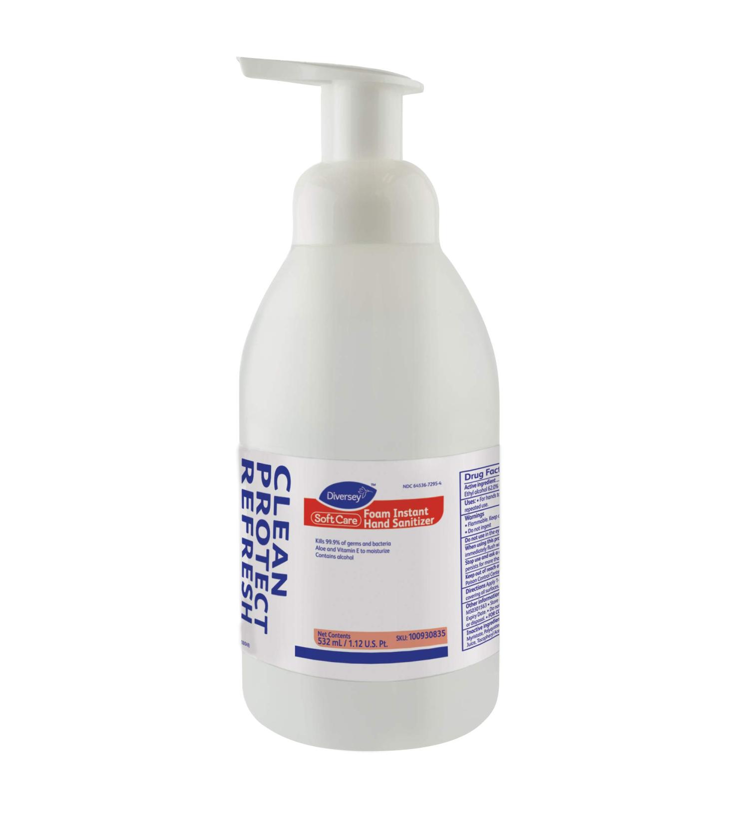 Diversey Soft Care Instant Foam Hand Sanitizer 532ml Pump Bottle - Alcohol Scent 6/Carton - Buy Online on GoSupps.com