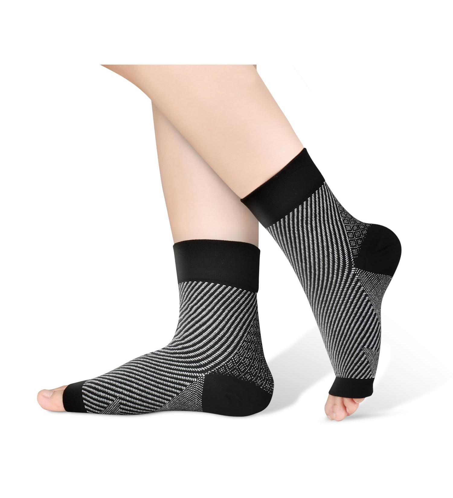 3 Pairs Compression Foot Sleeves For Women & Men-Plantar Fasciitis Ankle Support Socks For Arch support swelling Relief Brace For Joint Pain Achilles Tendonitis Black Large-X-Large - Buy Online on GoSupps.com