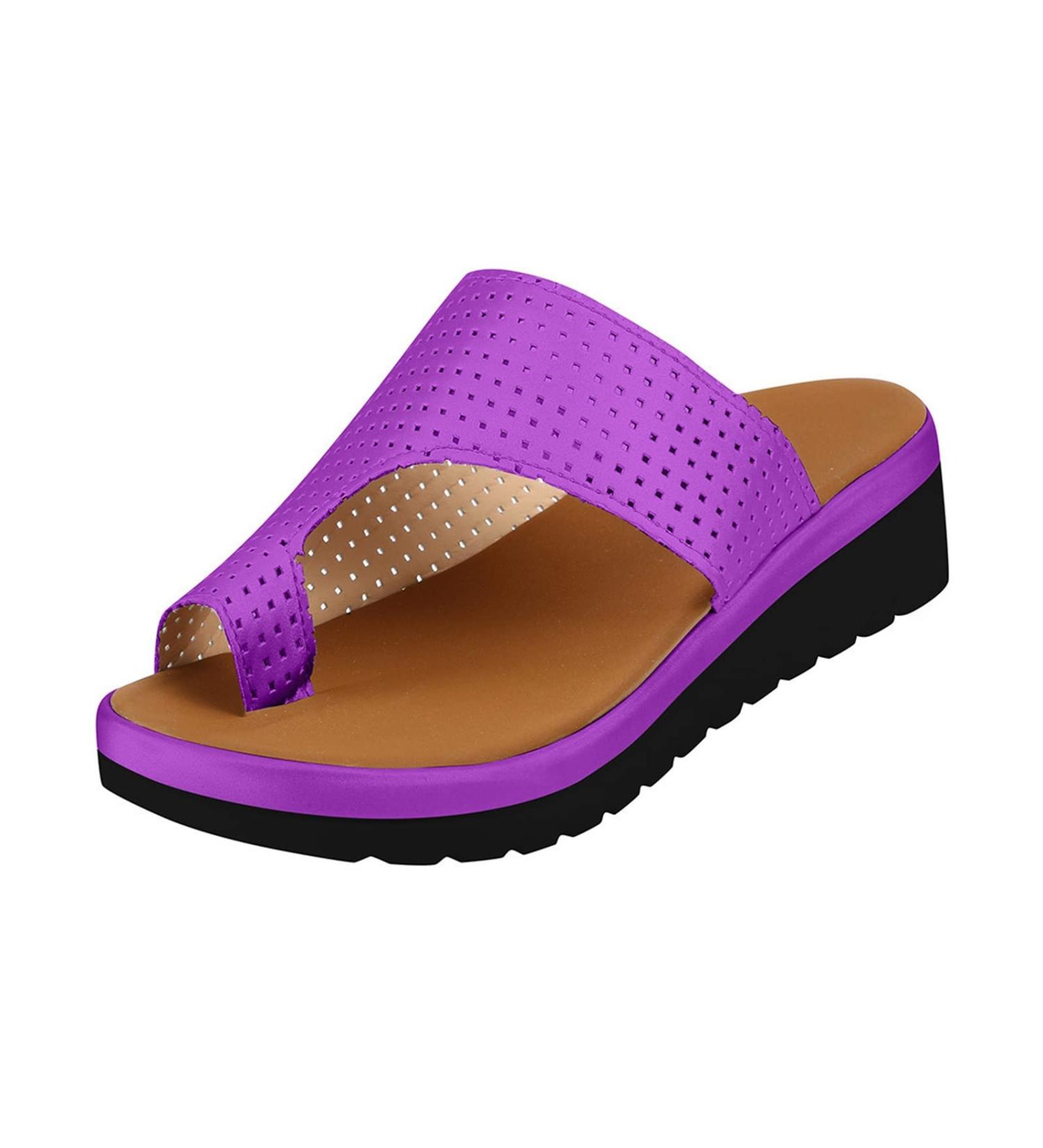 Yytcsjz Comfortable Women's Plateau Sandals - Breathable Open Toe Beach & Hiking Shoes for Planar Fasciitis - Purple Size 38 EU - Buy Online on GoSupps.com