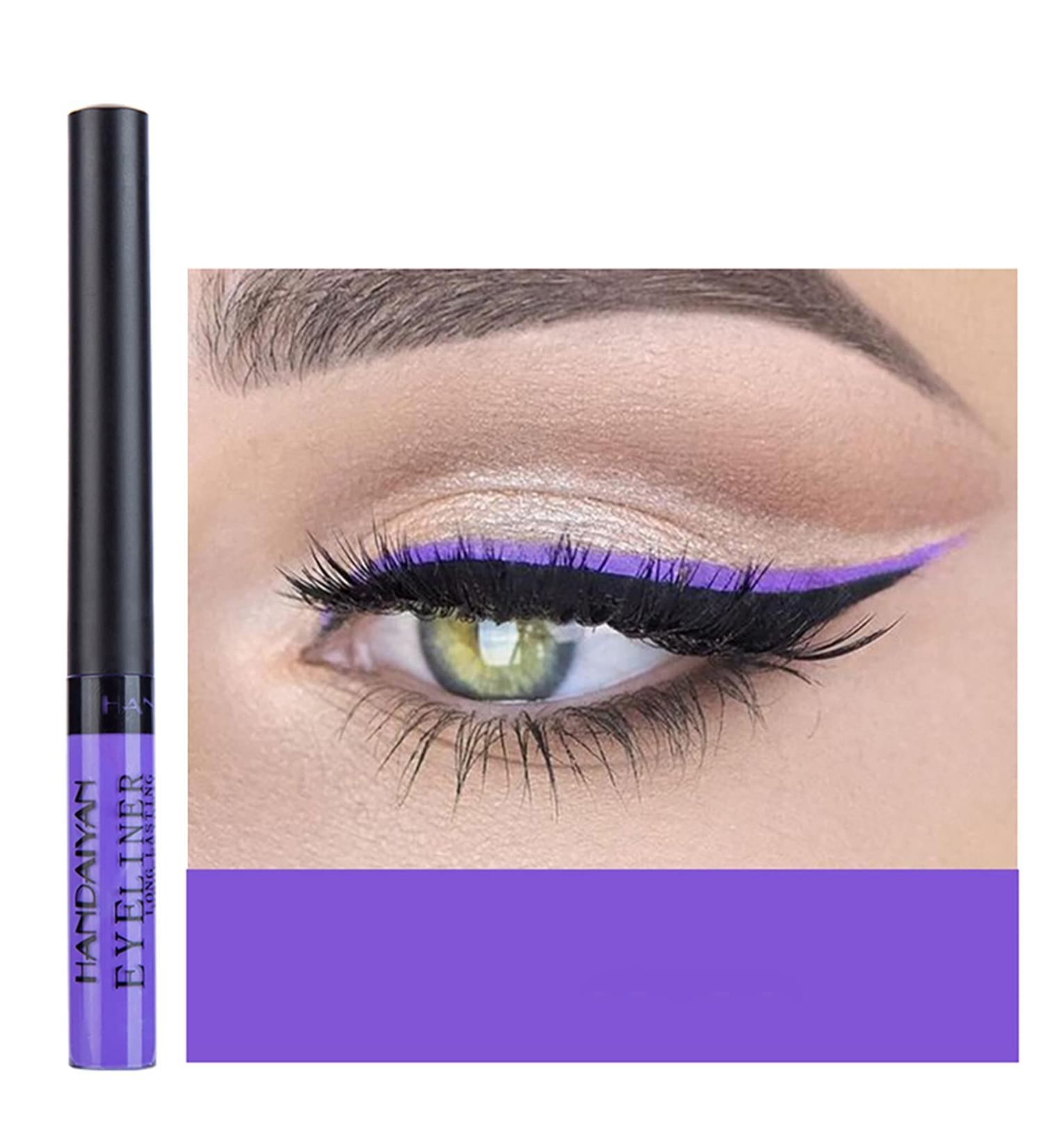 DekRion Liquid Eyeliner - Matte Purple Waterproof High-Pigmented Colorful Eye Makeup | 1PC Purple 05Purple - Buy Online on GoSupps.com