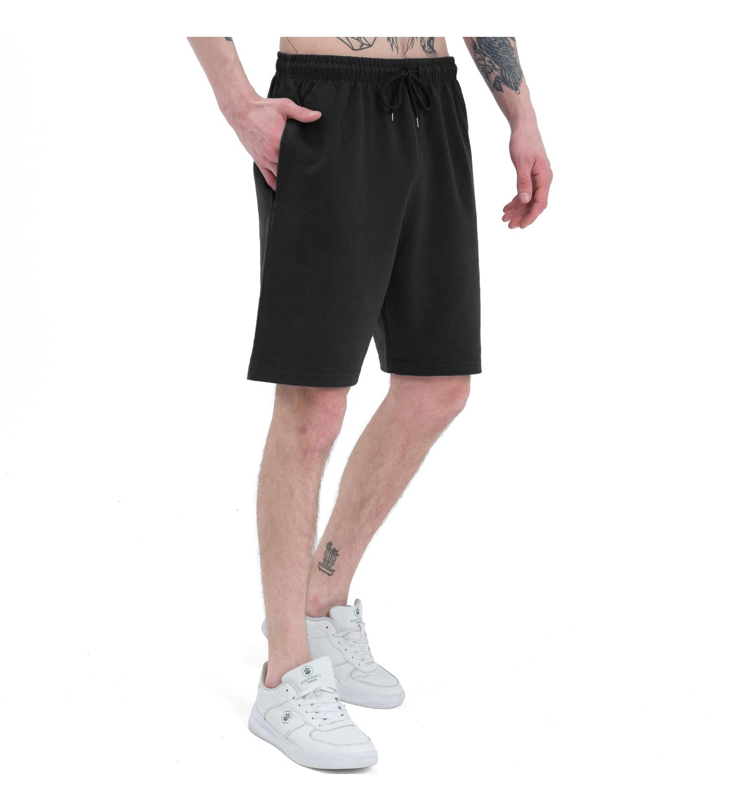 Smith & Solo Men's Sports Pants - Black Running Shorts Summer Cotton Bermuda & Fitness Training Trousers - Buy Online on GoSupps.com
