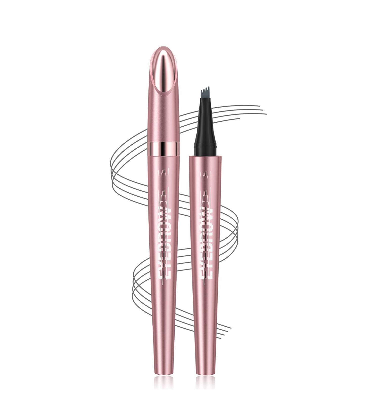 Microblading Eyebrow Pen with 4-Fork-Tip - Eye Makeup Eyebrow Tint Pen Lift & Snatch Eyebrow Pen Long-Lasting Waterproof Natural Hair-Like Brows Refined Pink Champagne(Light Brown) - Buy Online on GoSupps.com