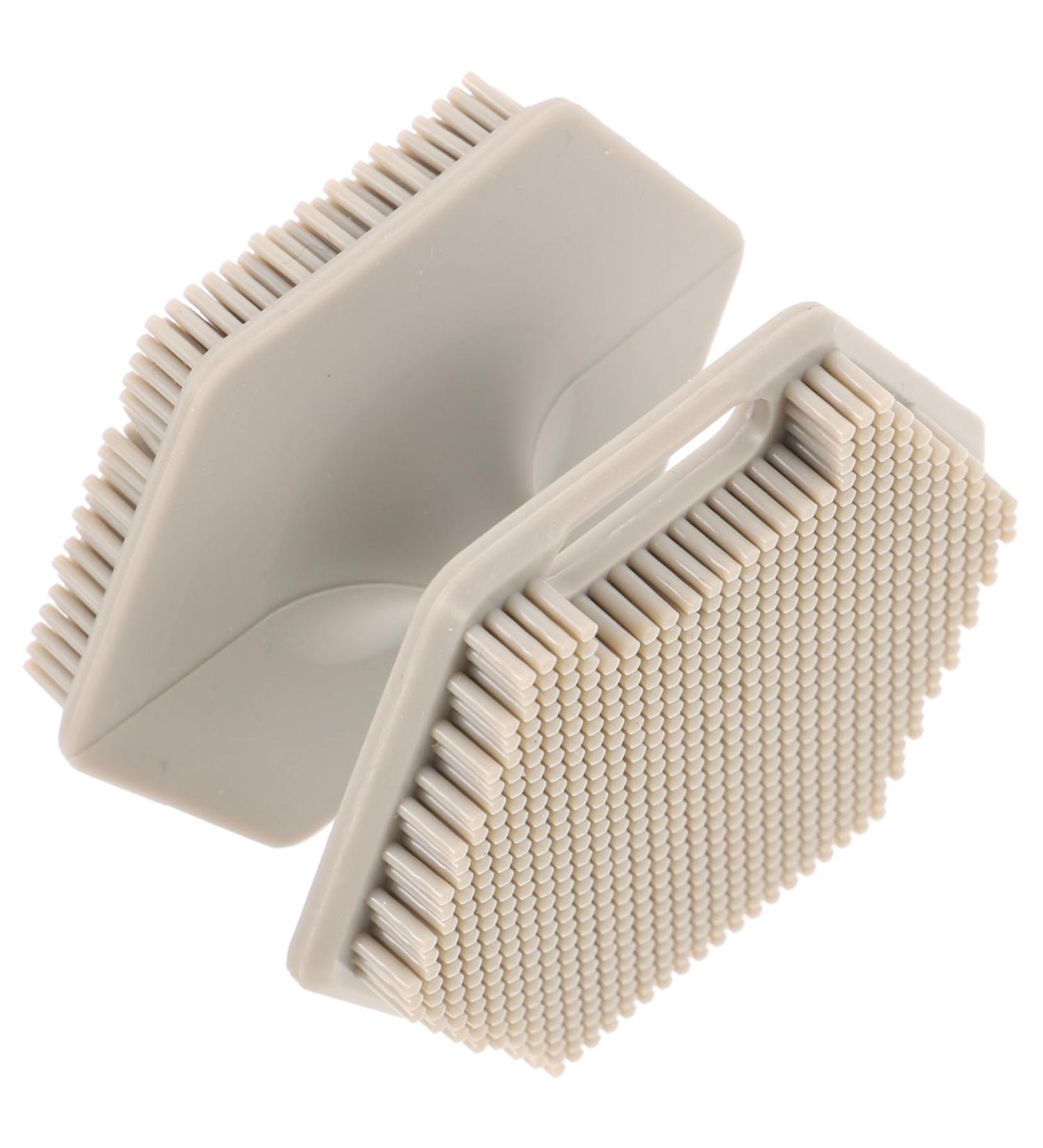 Housoutil Face Brush Face Scrub Scrubber Face Cleansing Brush for Blackhead Facial Cleansing Brush for Blackhead Face Washer Brush Face Exfoliator Makeup Brush Silica Gel Double Sided 6.50X6.50X4.00CM Grey - Buy Online on GoSupps.com