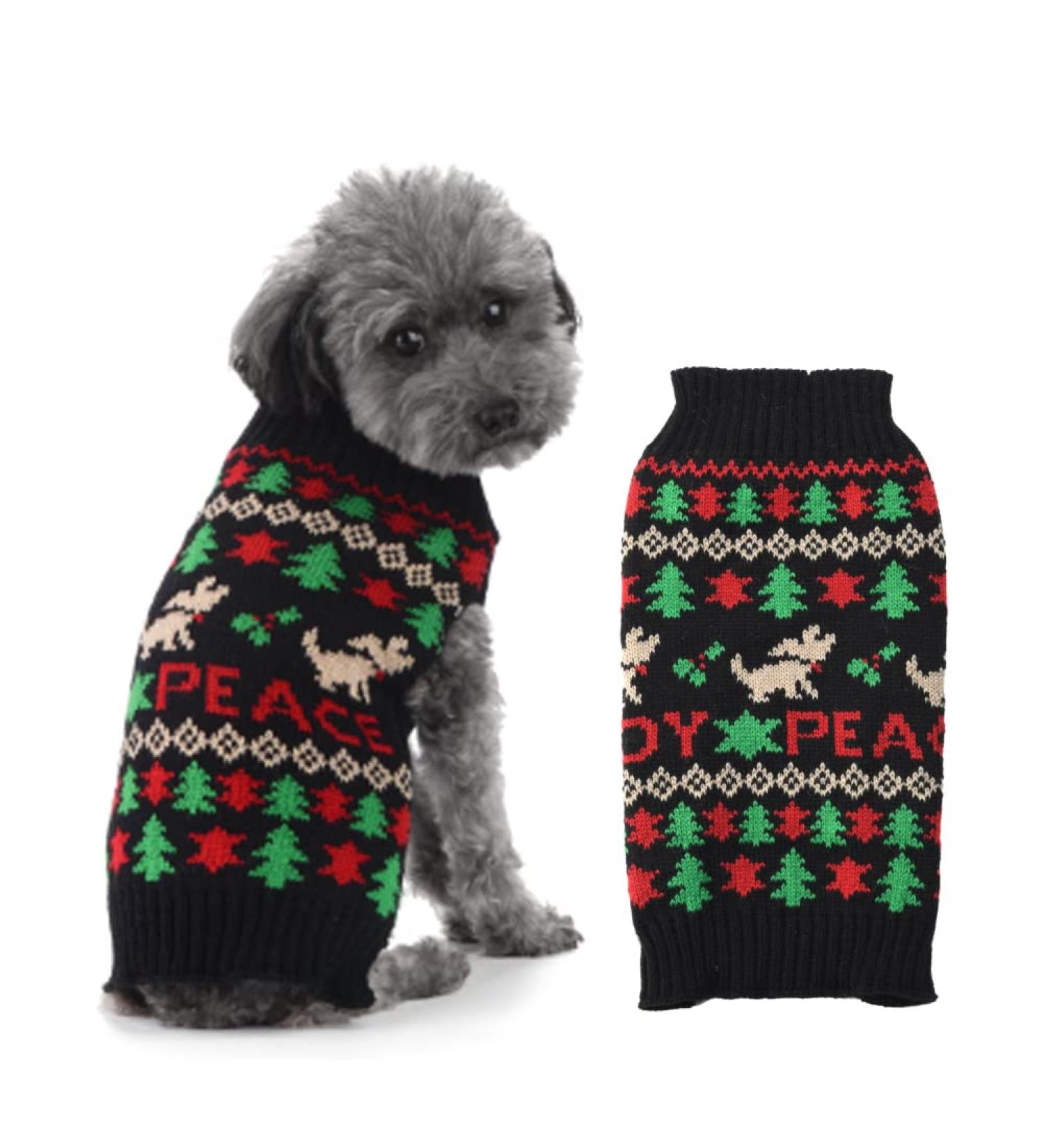 ABRRLO Dog Sweater - Warm Pet Sweater for Small & Medium Dogs (Black S) - Perfect for Puppies - Buy Online on GoSupps.com