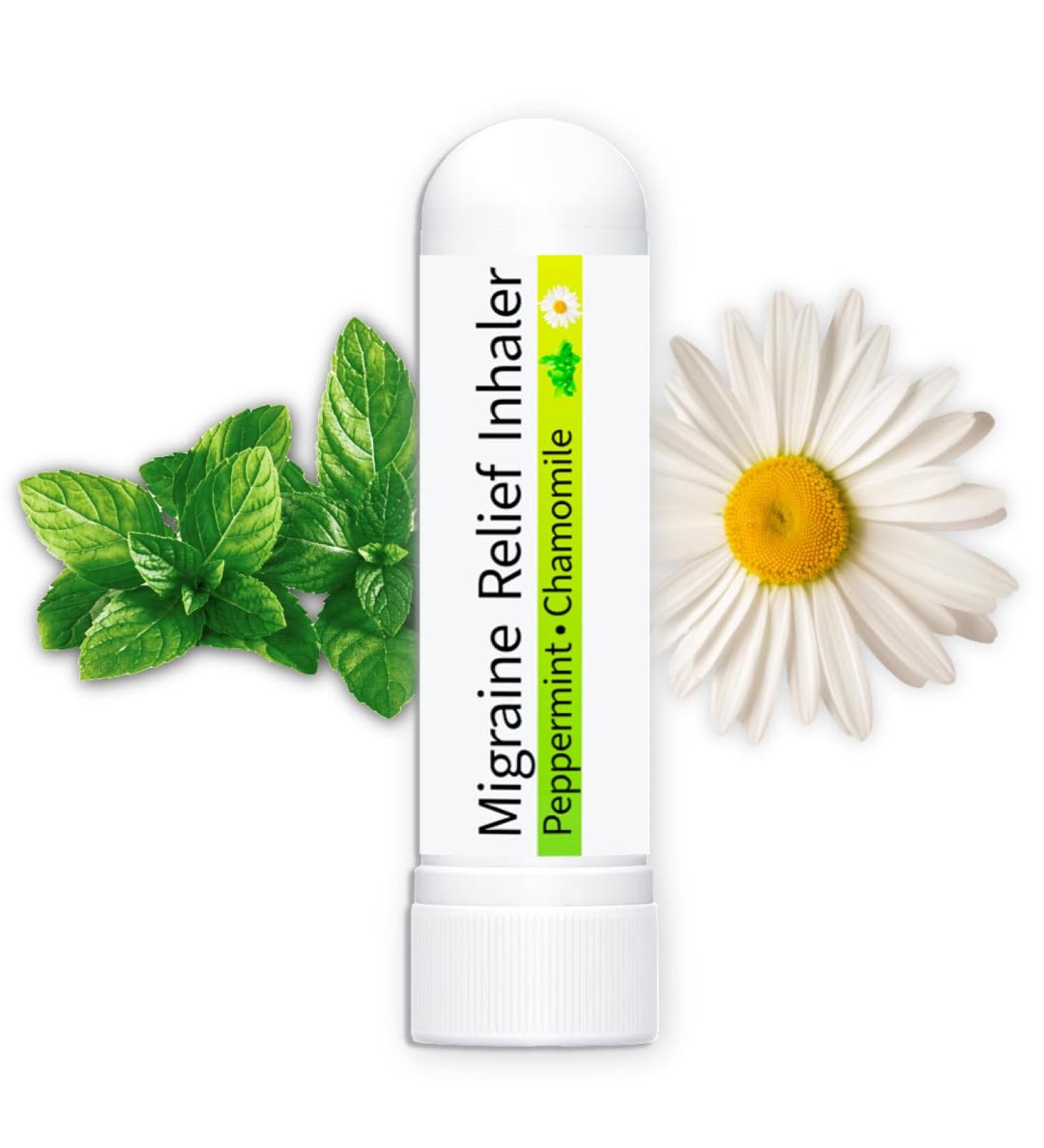 Shuvi Migraine Relief Nasal Inhaler 100% Pure Chamomile & Peppermint Essential Oils Portable Aromatherapy Natural Remedy White - Buy Online on GoSupps.com