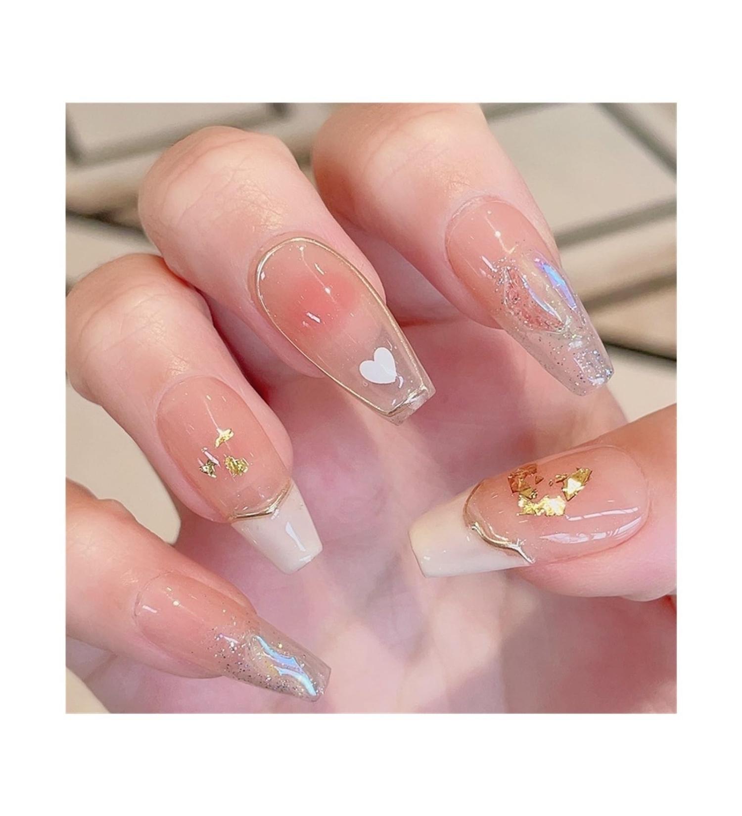 Nail dressing nail stickers French style love short and medium length styles(Long styles S) - Buy Online on GoSupps.com