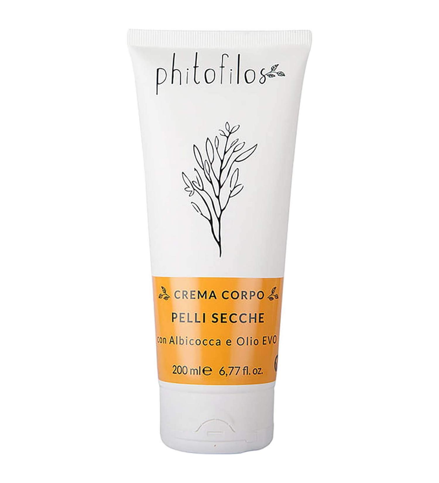 PHITOFILOS Body cream for dry skin with apricot and evo oil 200 ml - Buy Online on GoSupps.com