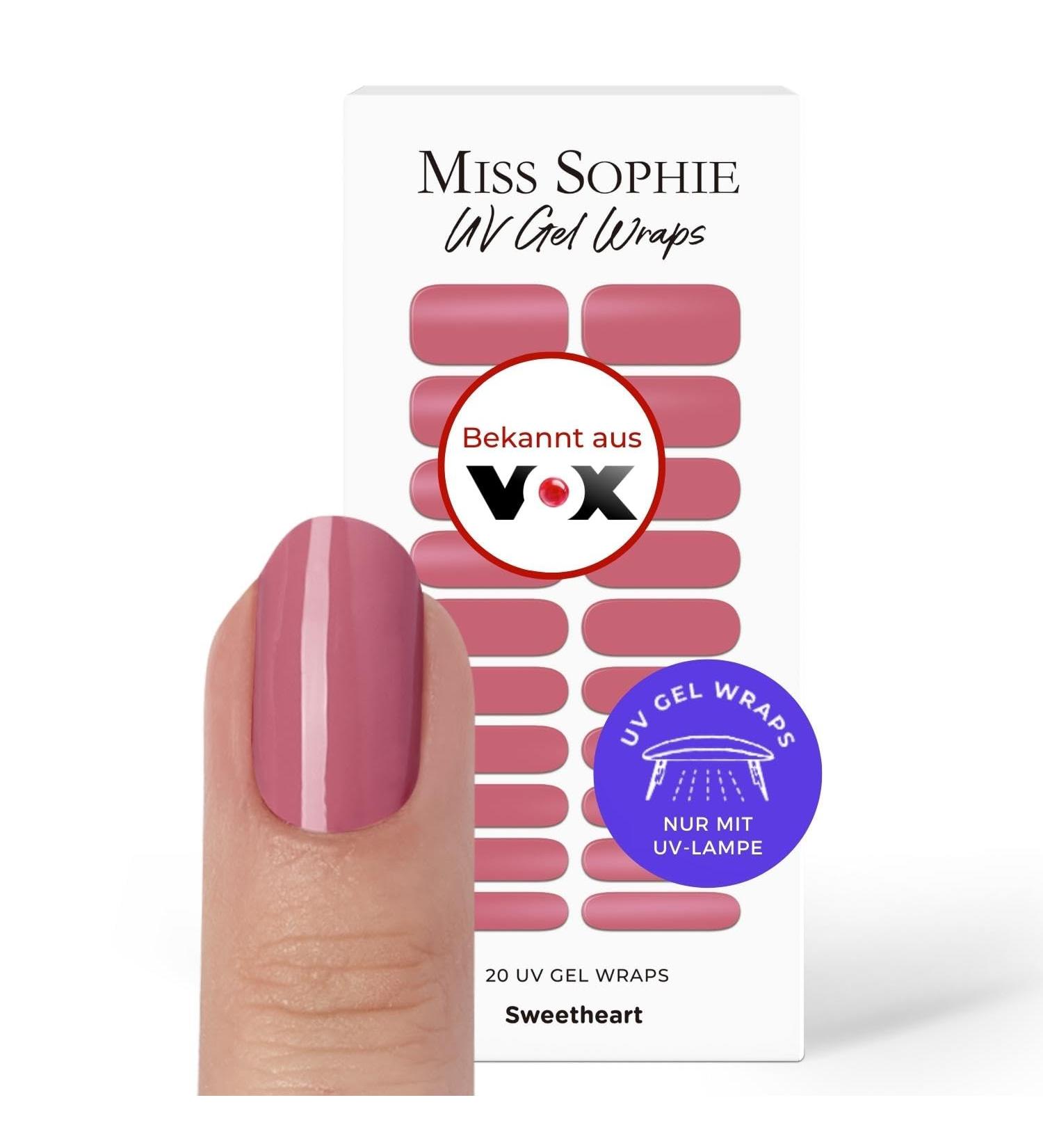 Shop Original Miss Sophie UV Gel Nail Foils - Sweetheart UV Gel Polish Strips for Perfect Finger & Toenails - International Shipping Available - Buy Online on GoSupps.com
